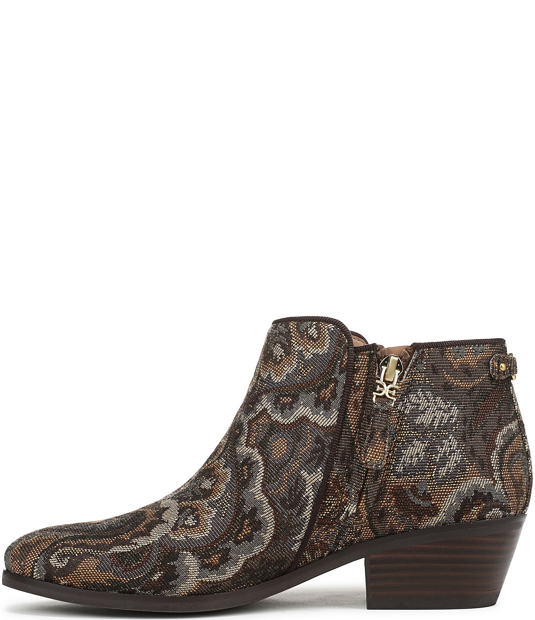 Sam Edelman Petty Paisley Print Fabric Ankle Booties