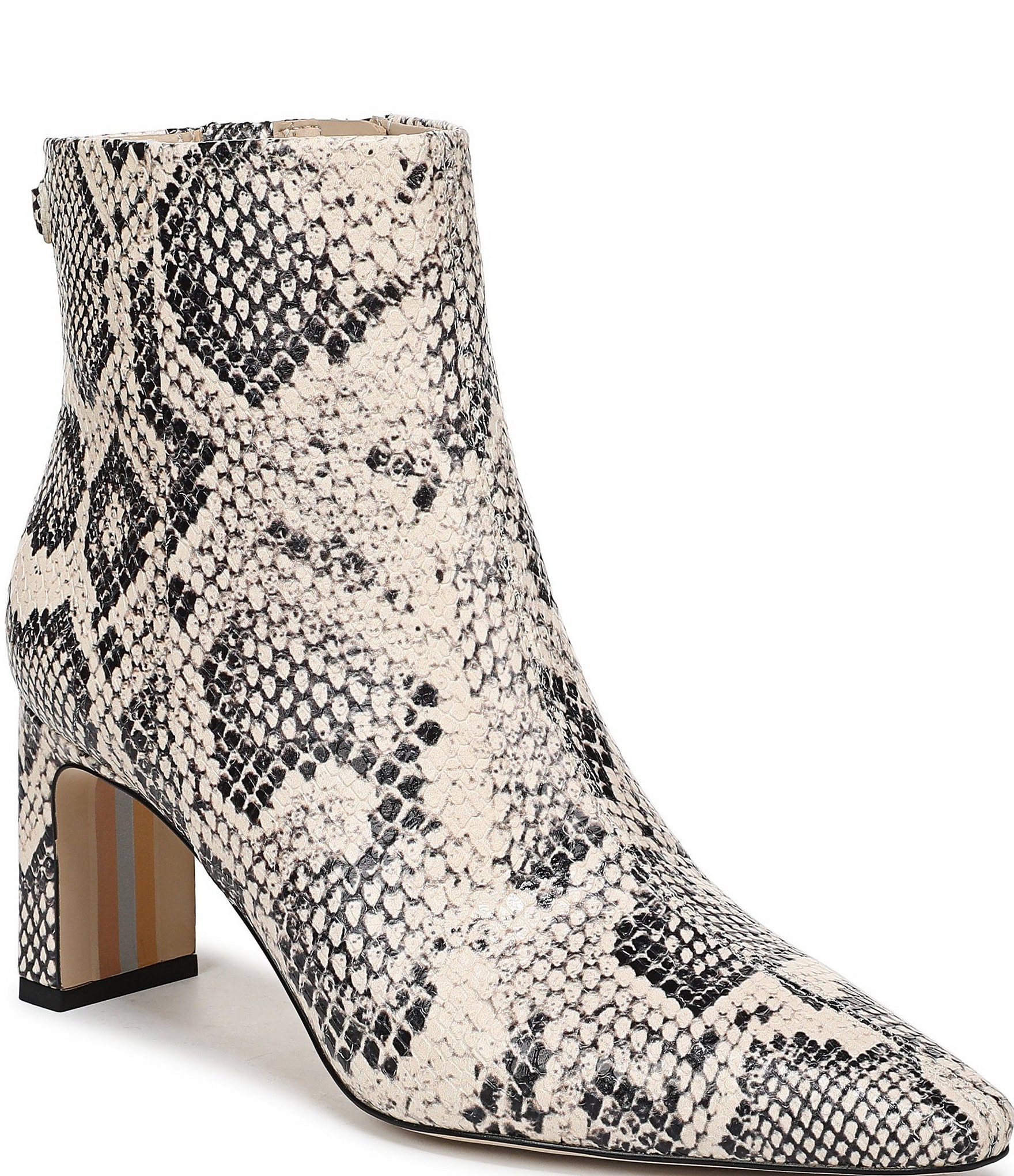 Sam Edelman Saige Python Print Leather Dress Booties