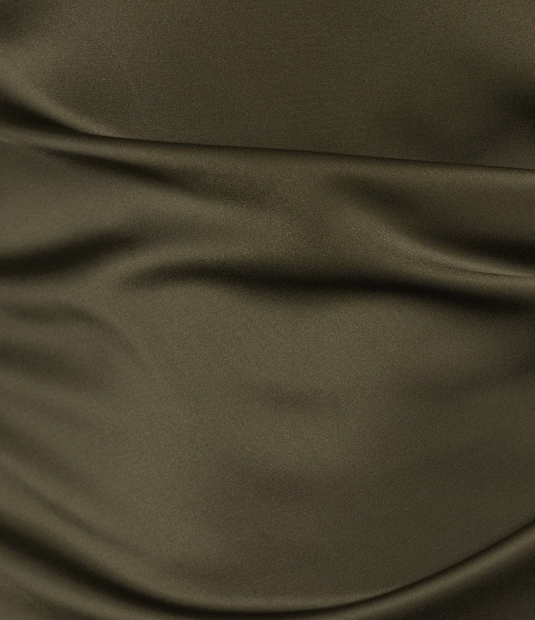 Sam Edelman Satin Crew Neck Cap Sleeve Ruched Sheath Maxi Dress