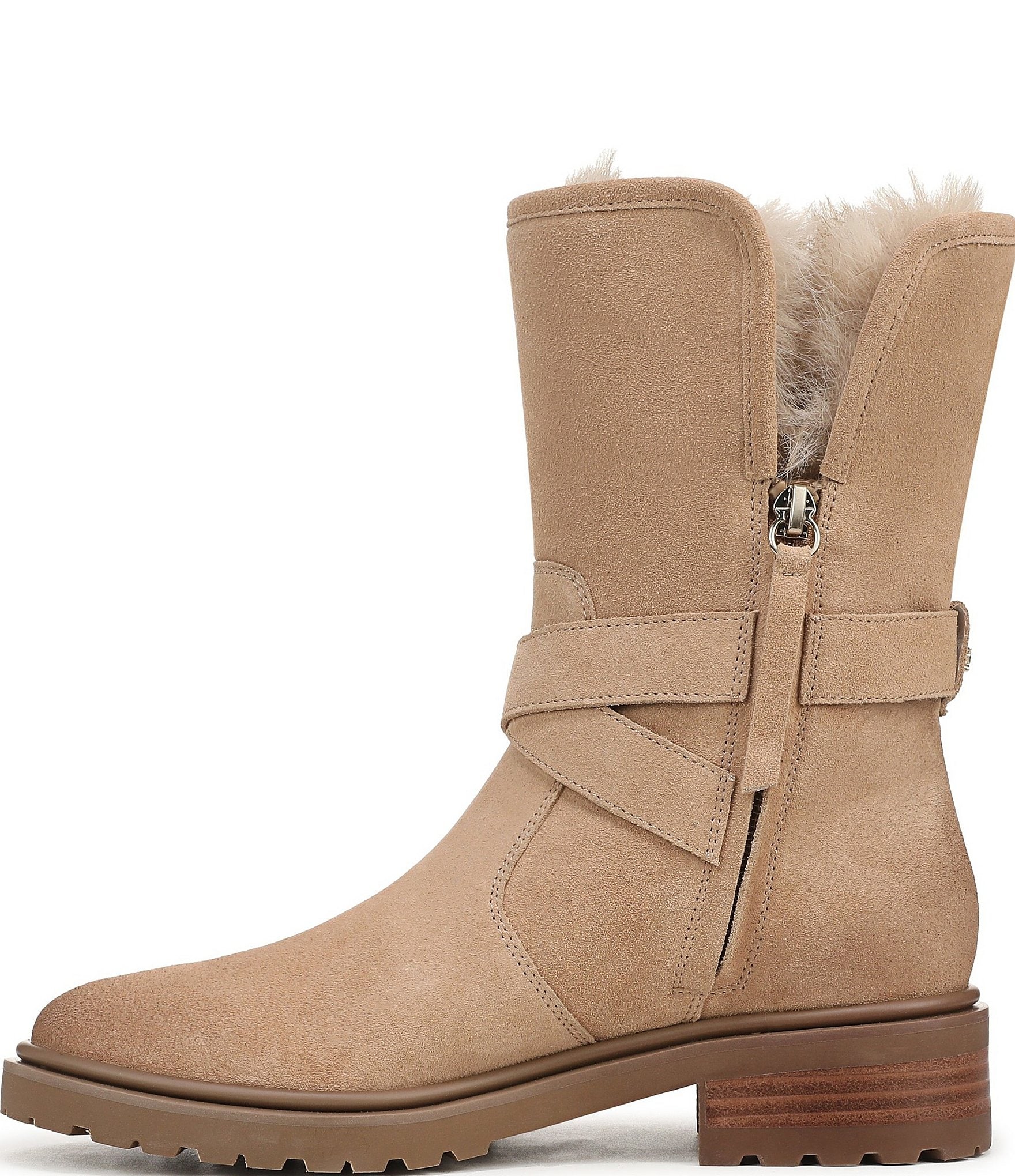 Sam Edelman Sophi Suede Faux Fur Lined Booties