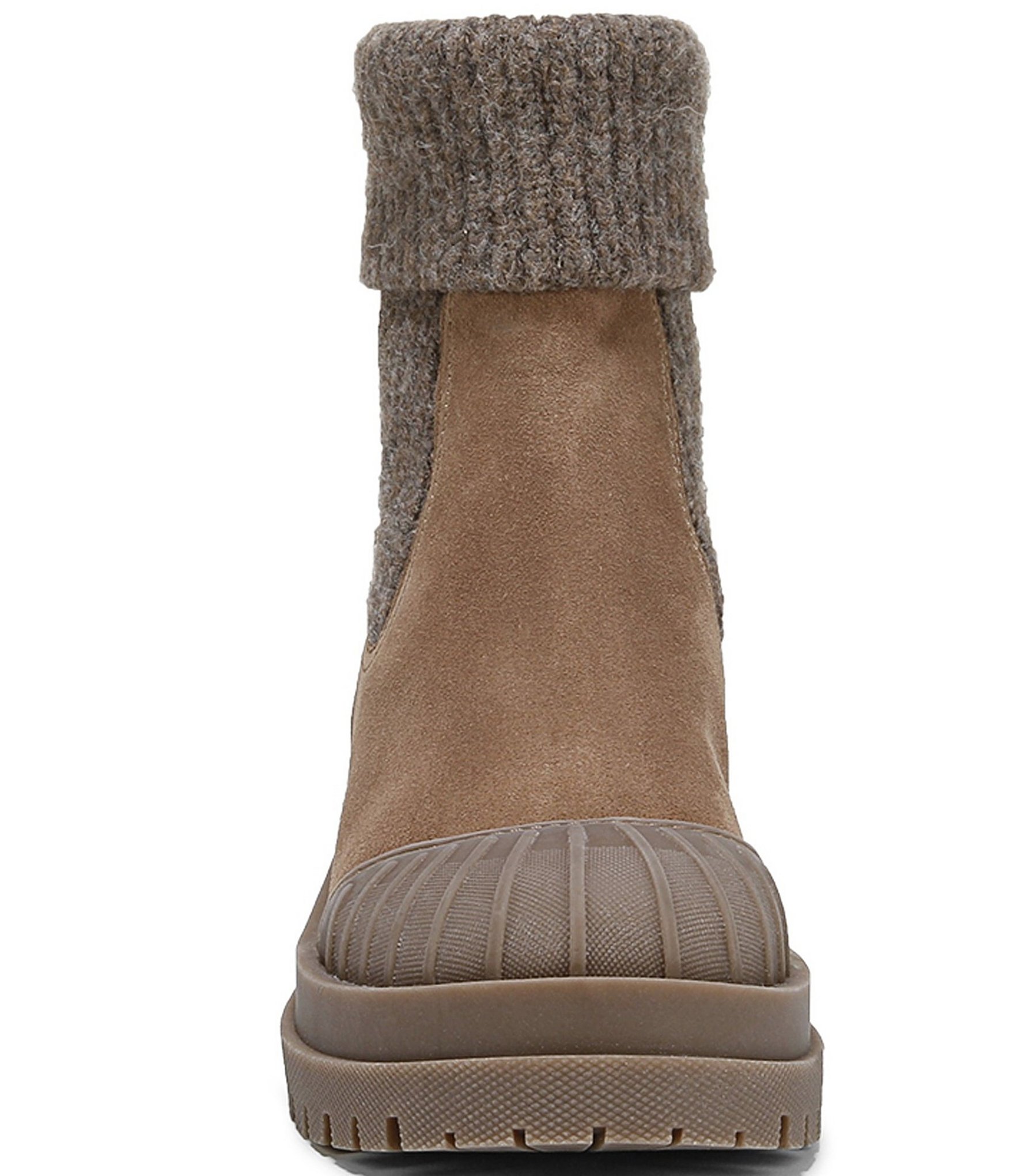 Sam Edelman Steele Suede Cap Toe Sweater Detailed Casual Mid Boots