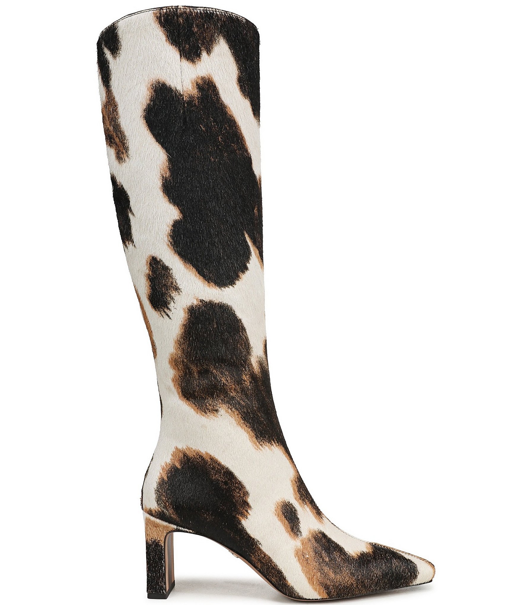 Sam Edelman Sylvia Cow Print Calf Hair Tall Dress Boots