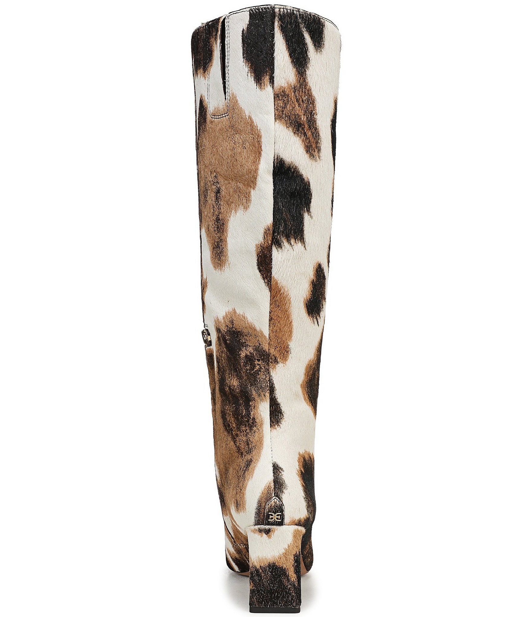 Sam Edelman Sylvia Cow Print Calf Hair Tall Dress Boots