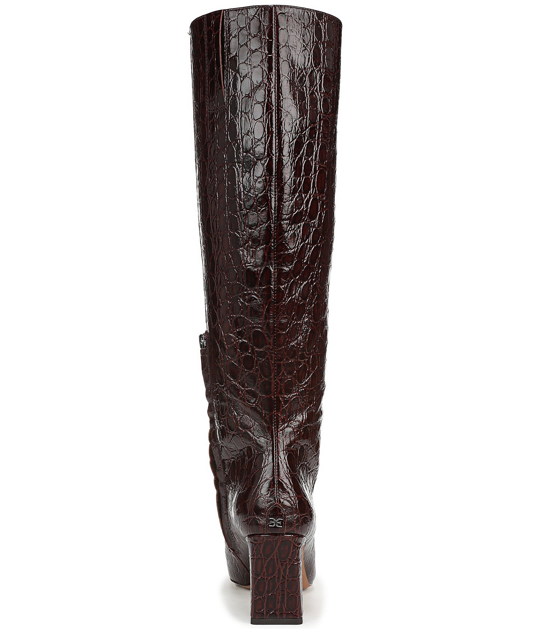 Sam Edelman Sylvia Crocodile Embossed Leather Tall Dress Boots