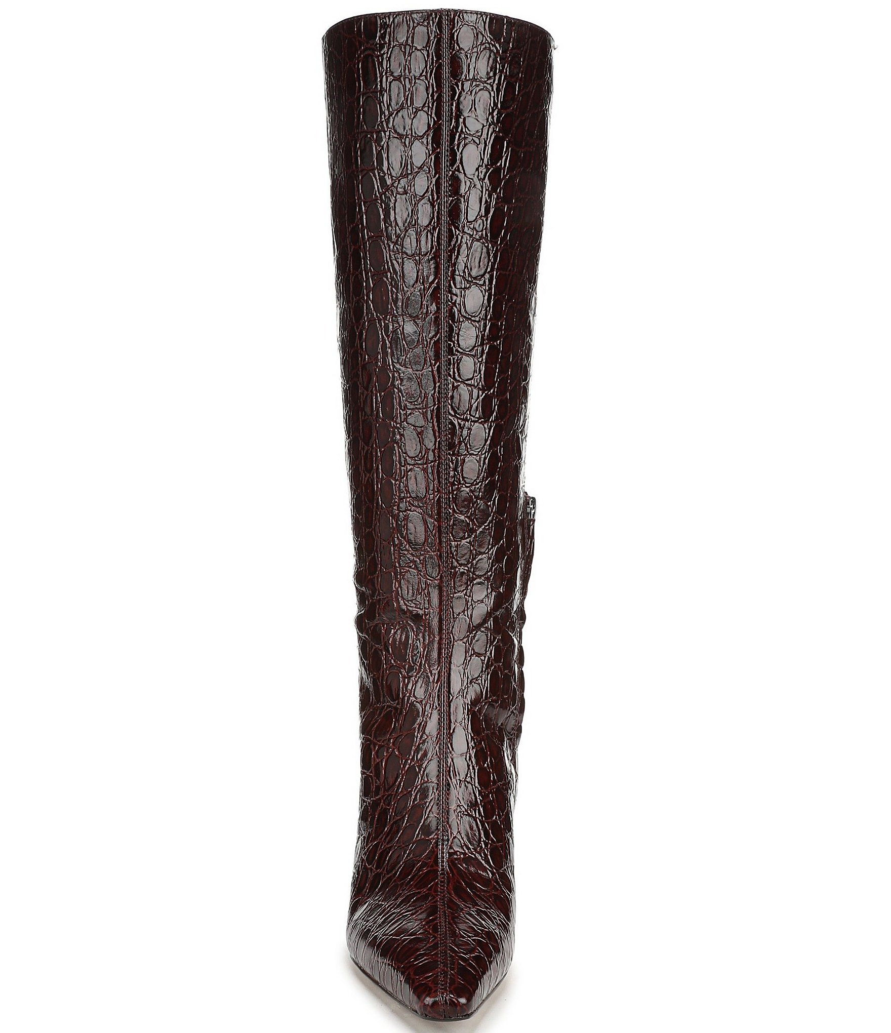 Sam Edelman Sylvia Crocodile Embossed Leather Tall Dress Boots
