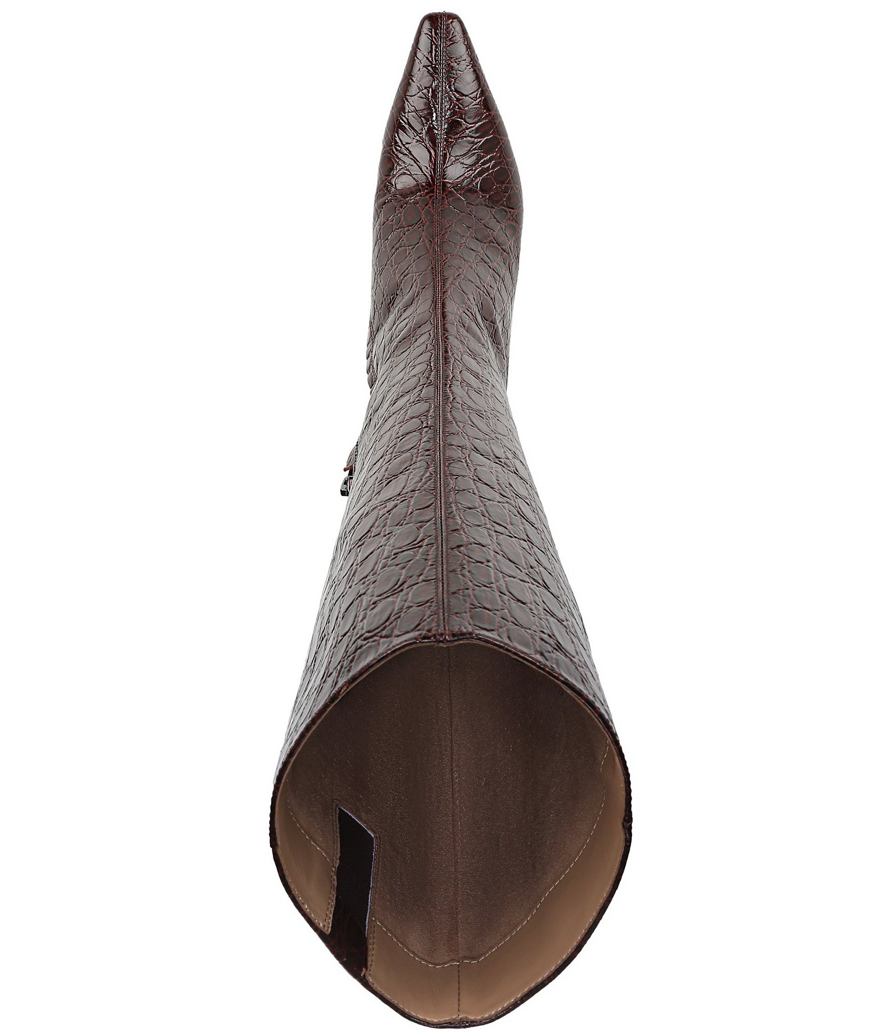 Sam Edelman Sylvia Crocodile Embossed Leather Tall Dress Boots