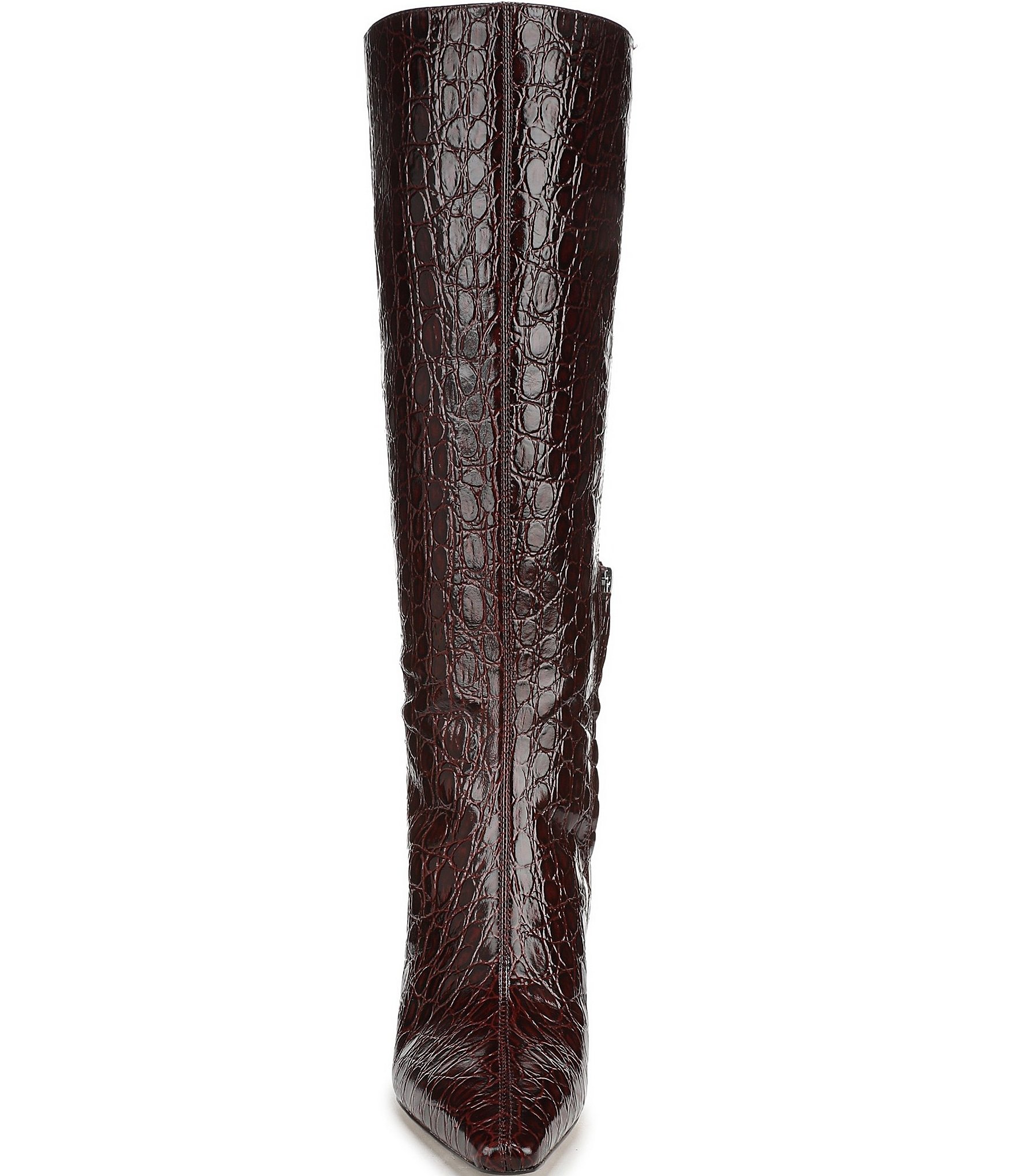 Sam Edelman Sylvia Crocodile Embossed Leather Tall Dress Boots