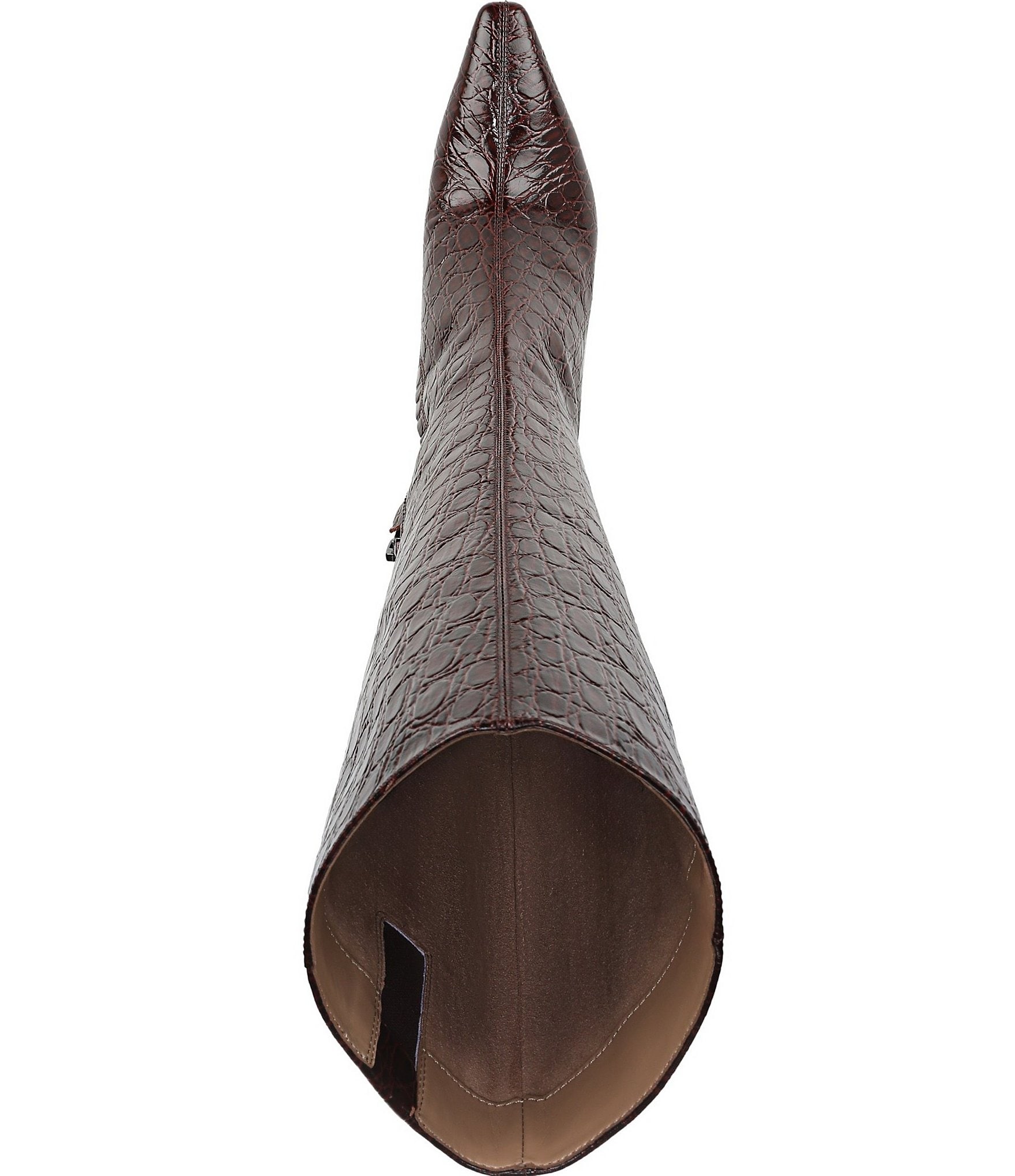 Sam Edelman Sylvia Crocodile Embossed Leather Tall Dress Boots