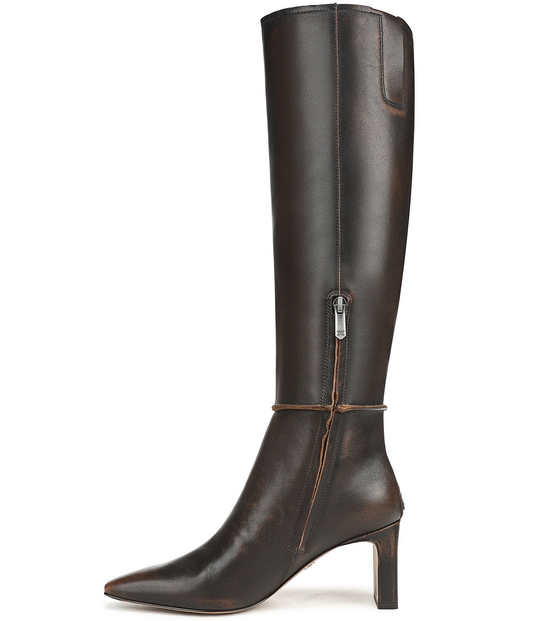 Sam Edelman Sylvia Moto Leather Tall Dress Boots