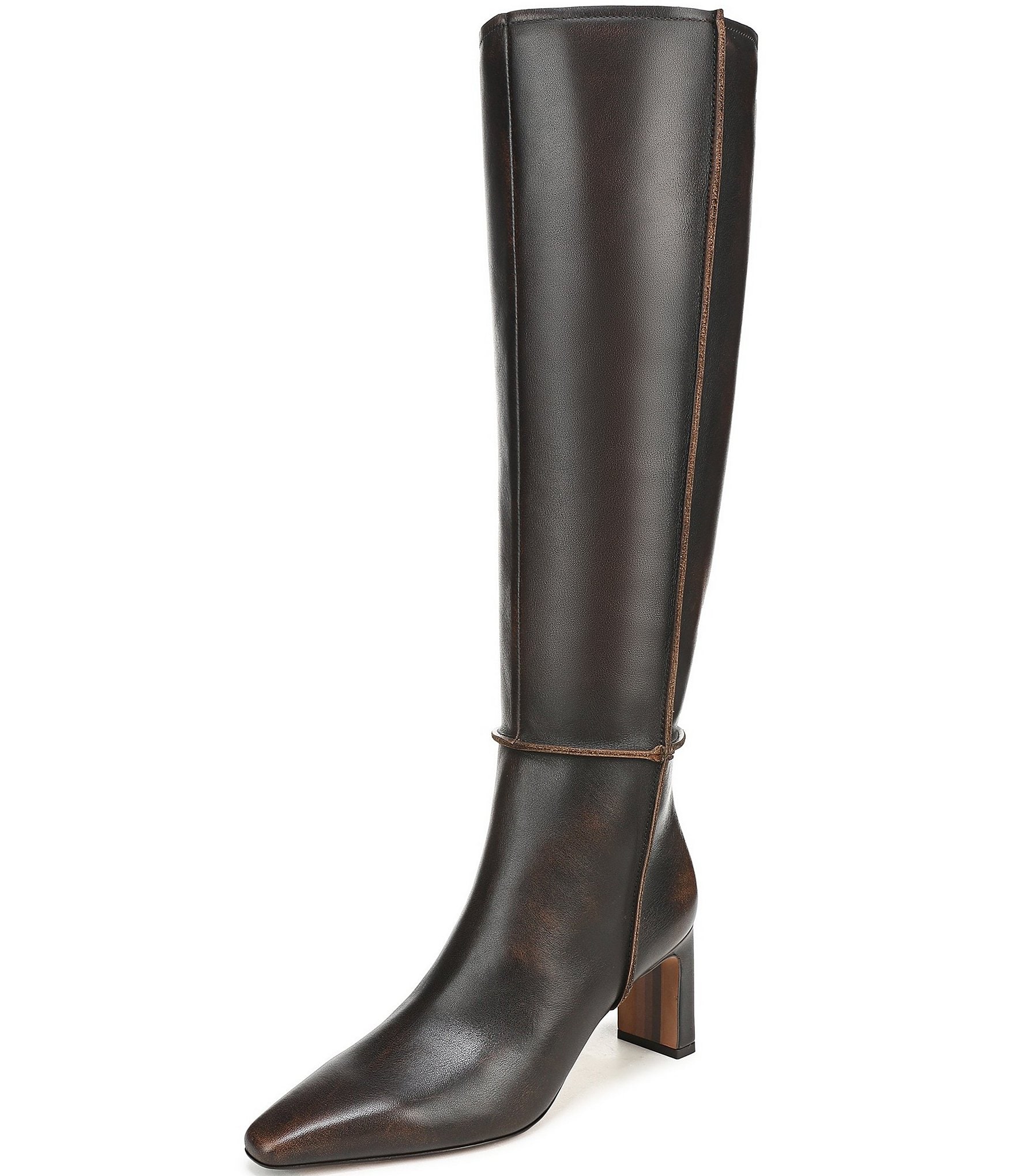 Sam Edelman Sylvia Moto Leather Tall Dress Boots