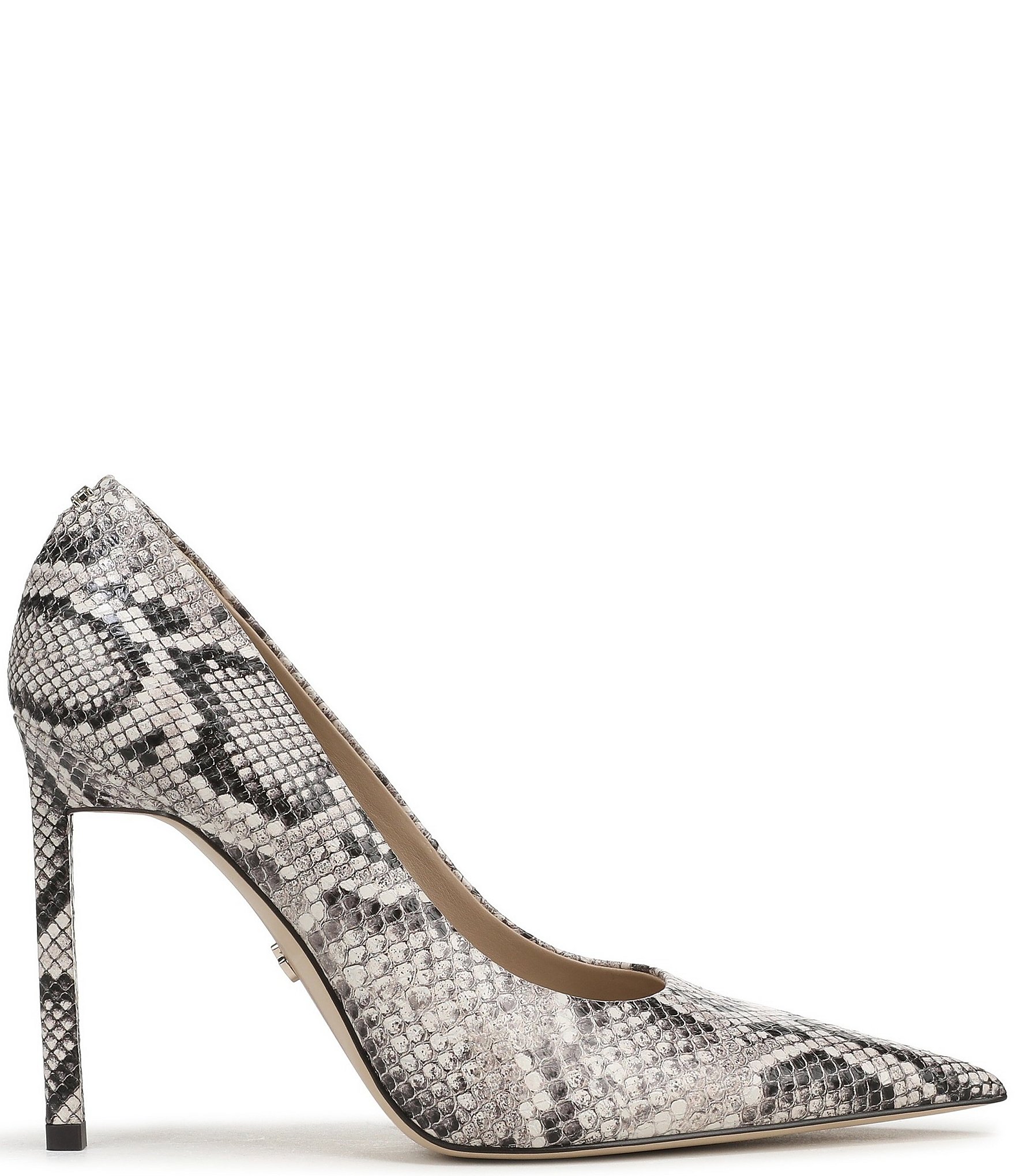 Sam Edelman Talula Python Print Leather Pointed Toe Stiletto Pumps