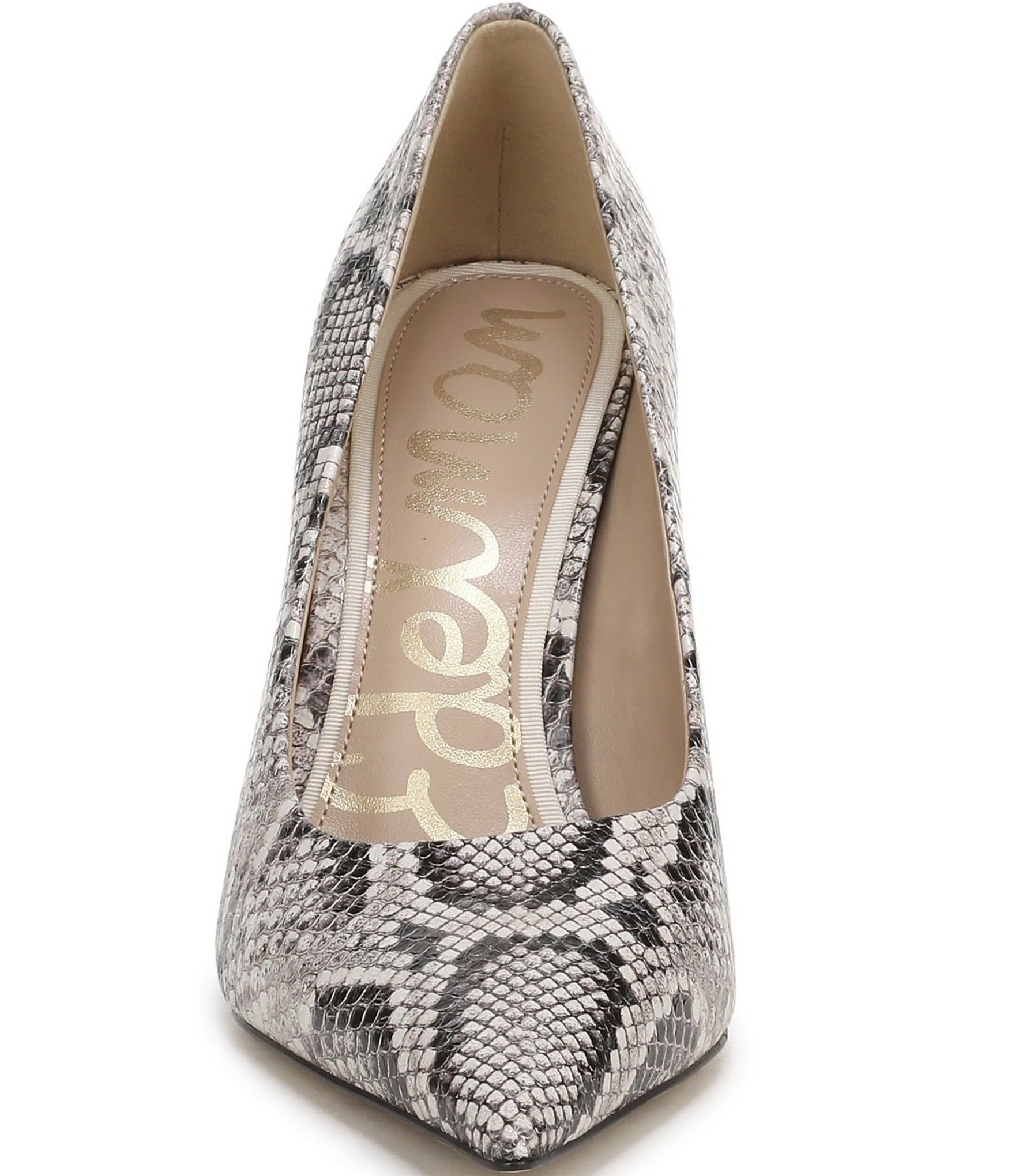 Sam Edelman Talula Python Print Leather Pointed Toe Stiletto Pumps