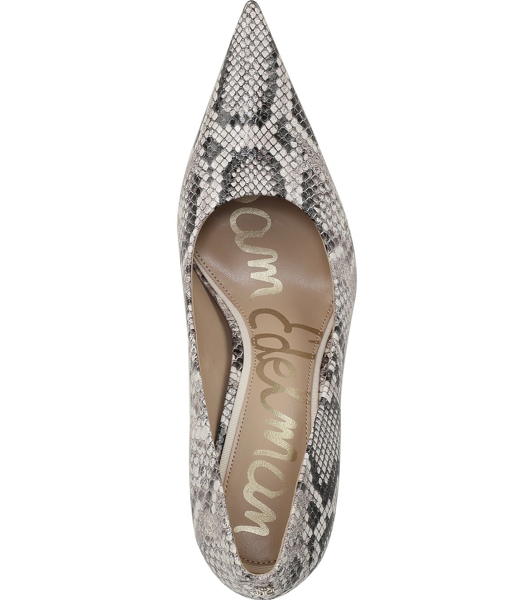 Sam Edelman Talula Python Print Leather Pointed Toe Stiletto Pumps