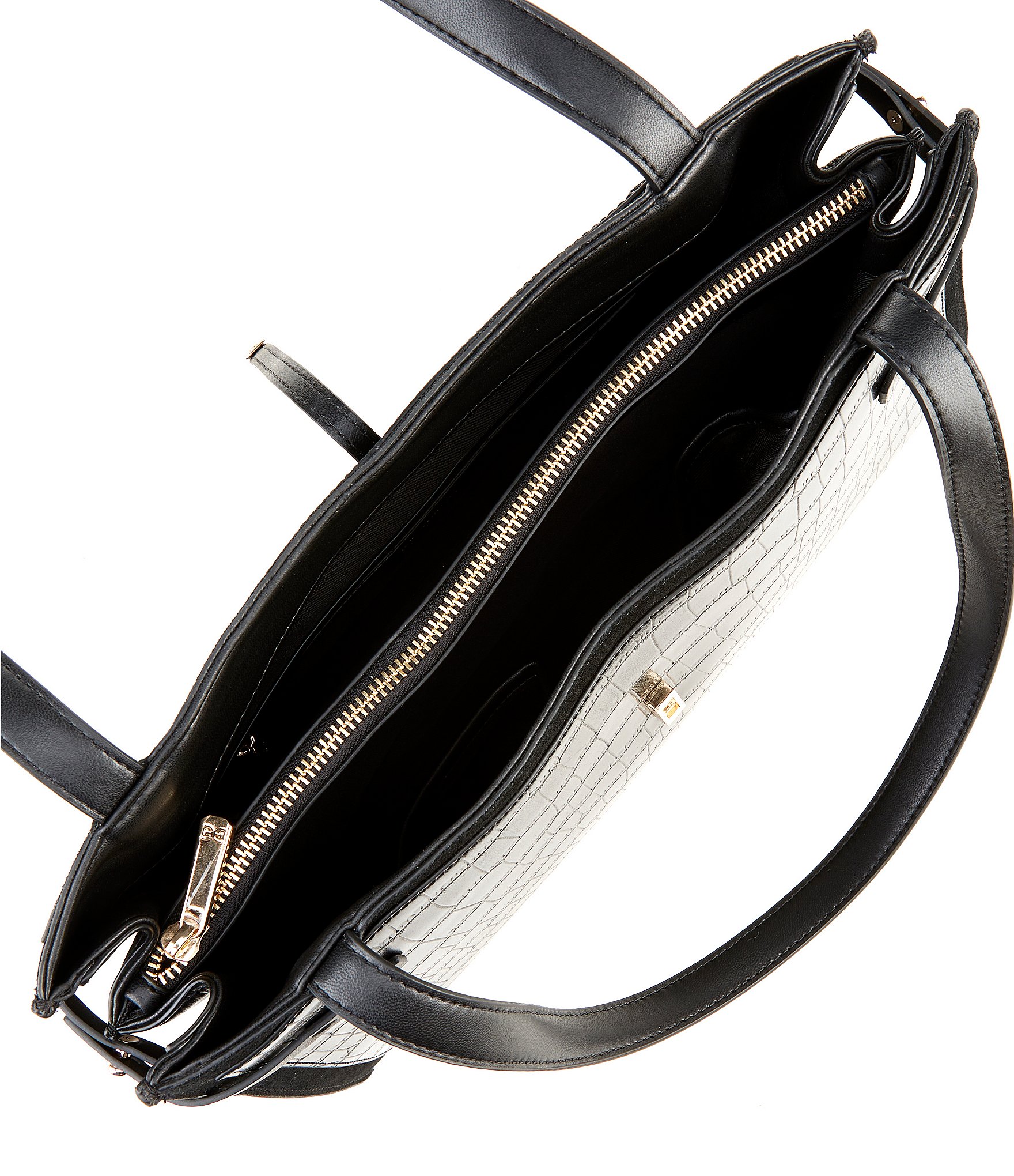 Sam Edelman Taylin Box Crocodile Embossed Tote Bag