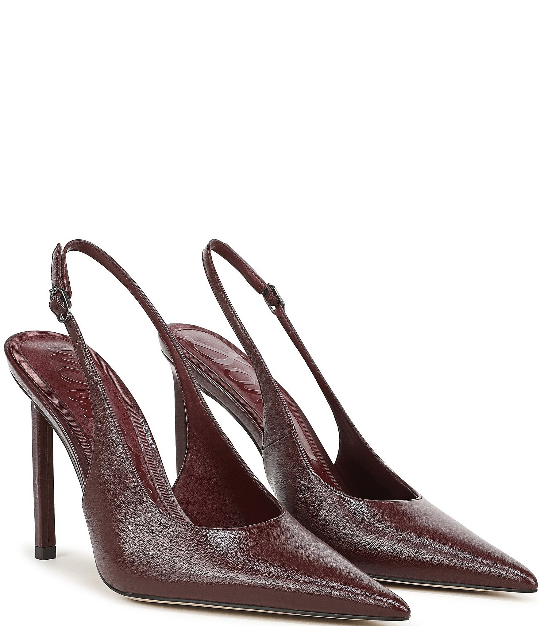 Sam Edelman Tegan Leather Pointed Toe Stiletto Slingback Pumps