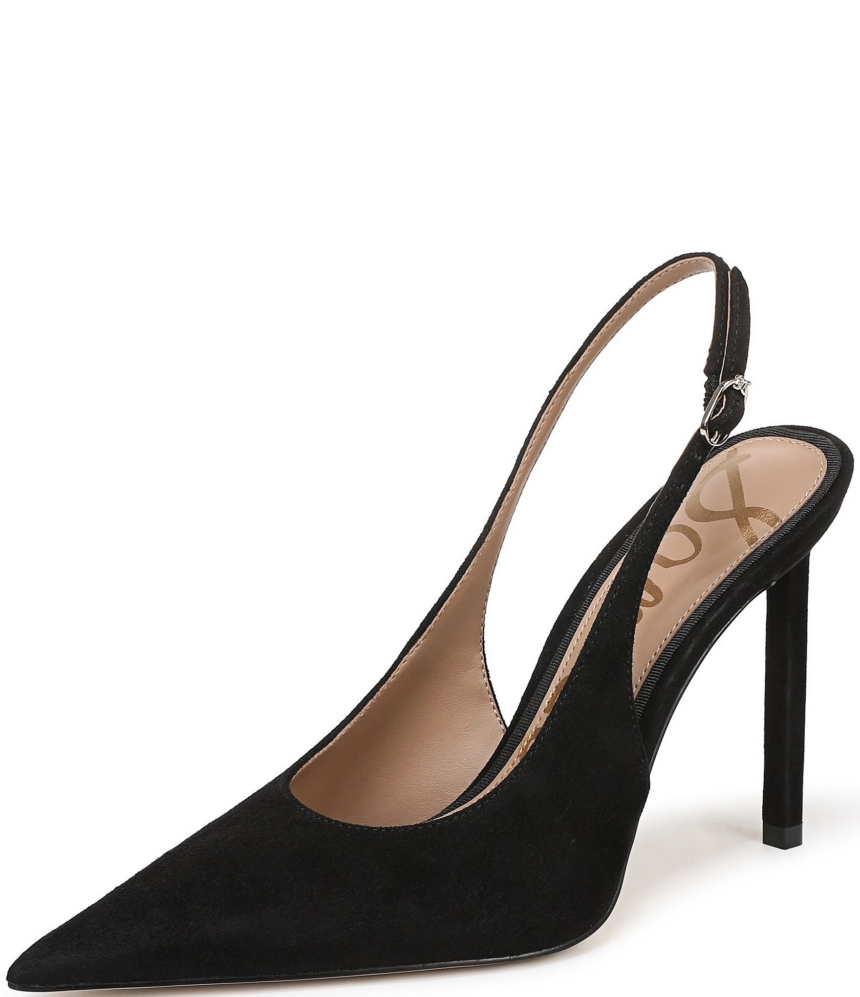 Sam Edelman Tegan Suede Pointed Toe Stiletto Slingback Pumps