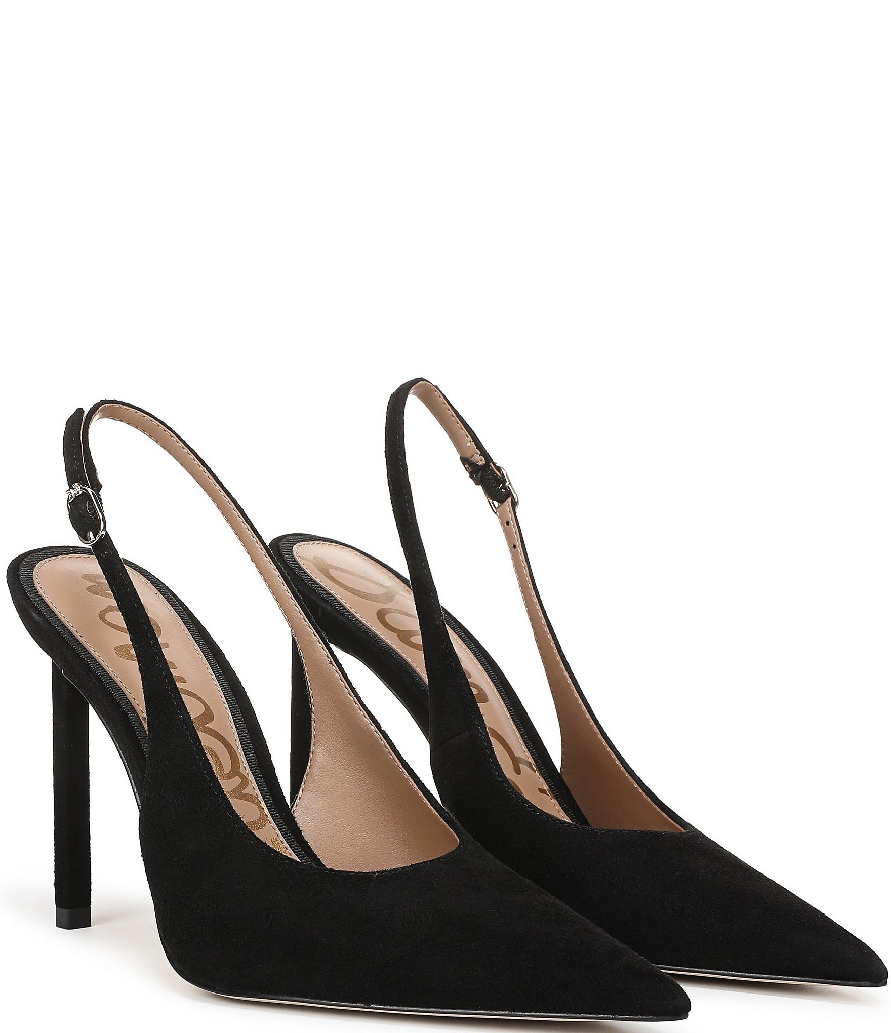 Sam Edelman Tegan Suede Pointed Toe Stiletto Slingback Pumps