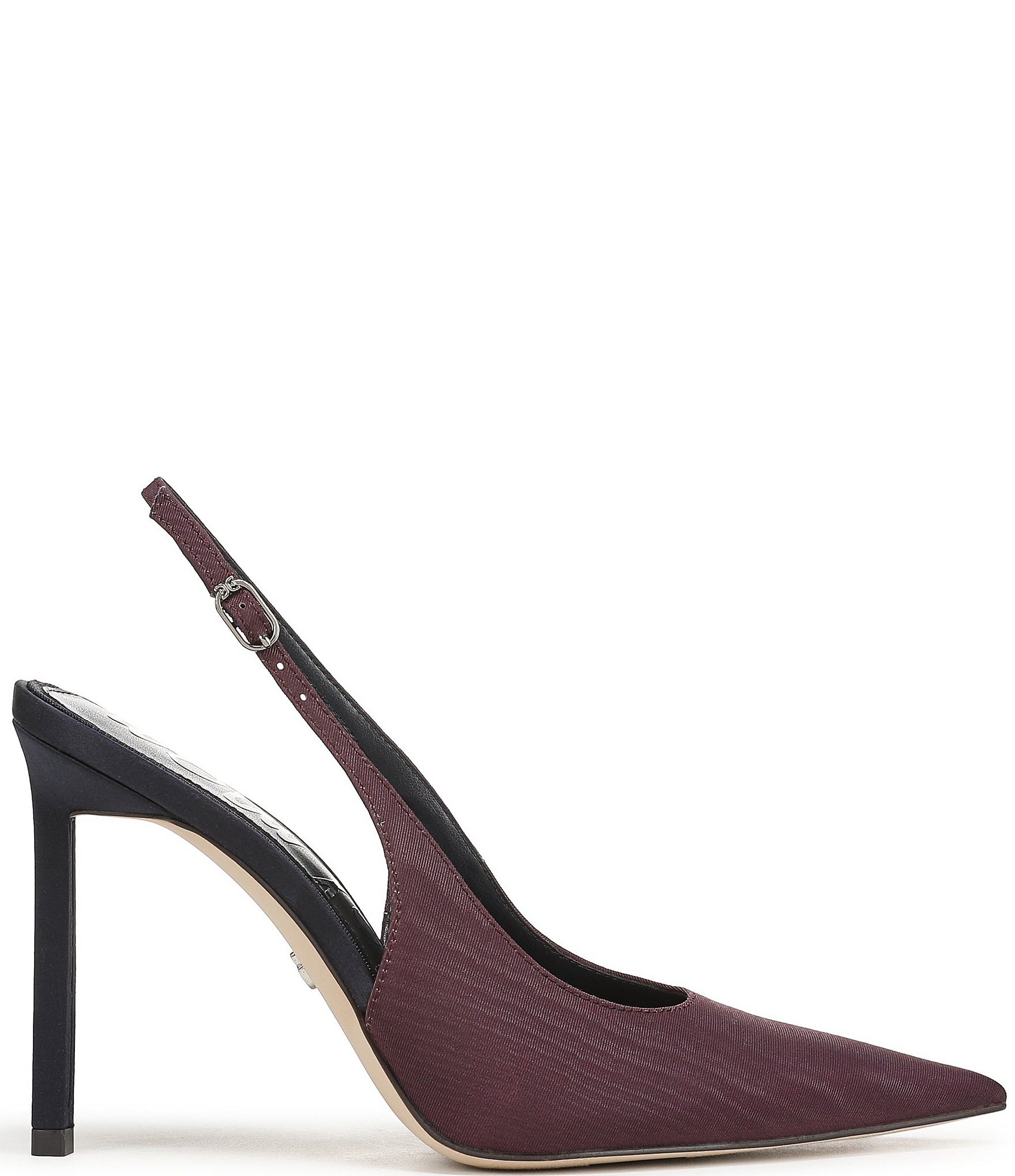 Sam Edelman Tegan Textured Fabric Pointed Toe Stiletto Slingback Pumps