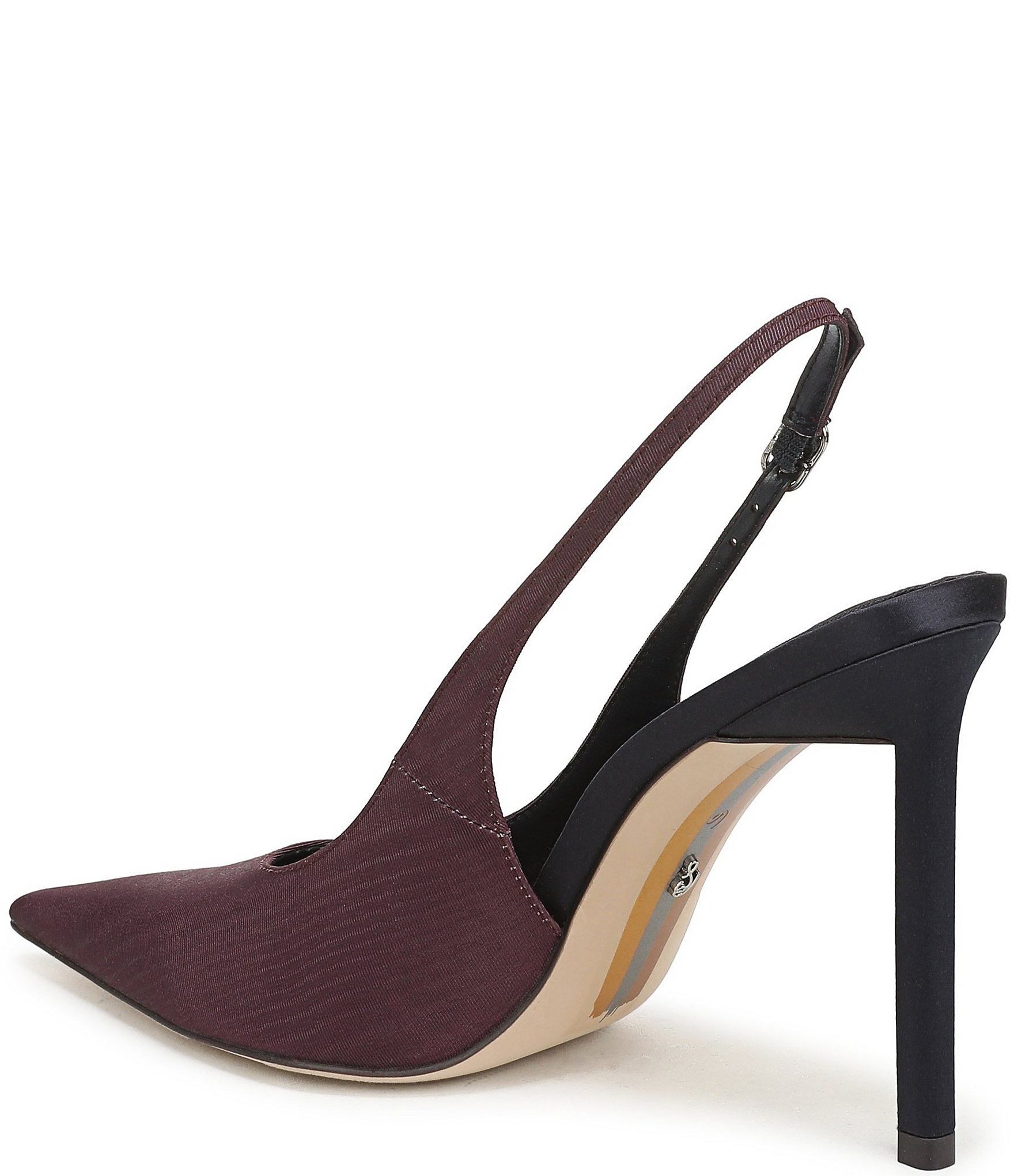 Sam Edelman Tegan Textured Fabric Pointed Toe Stiletto Slingback Pumps