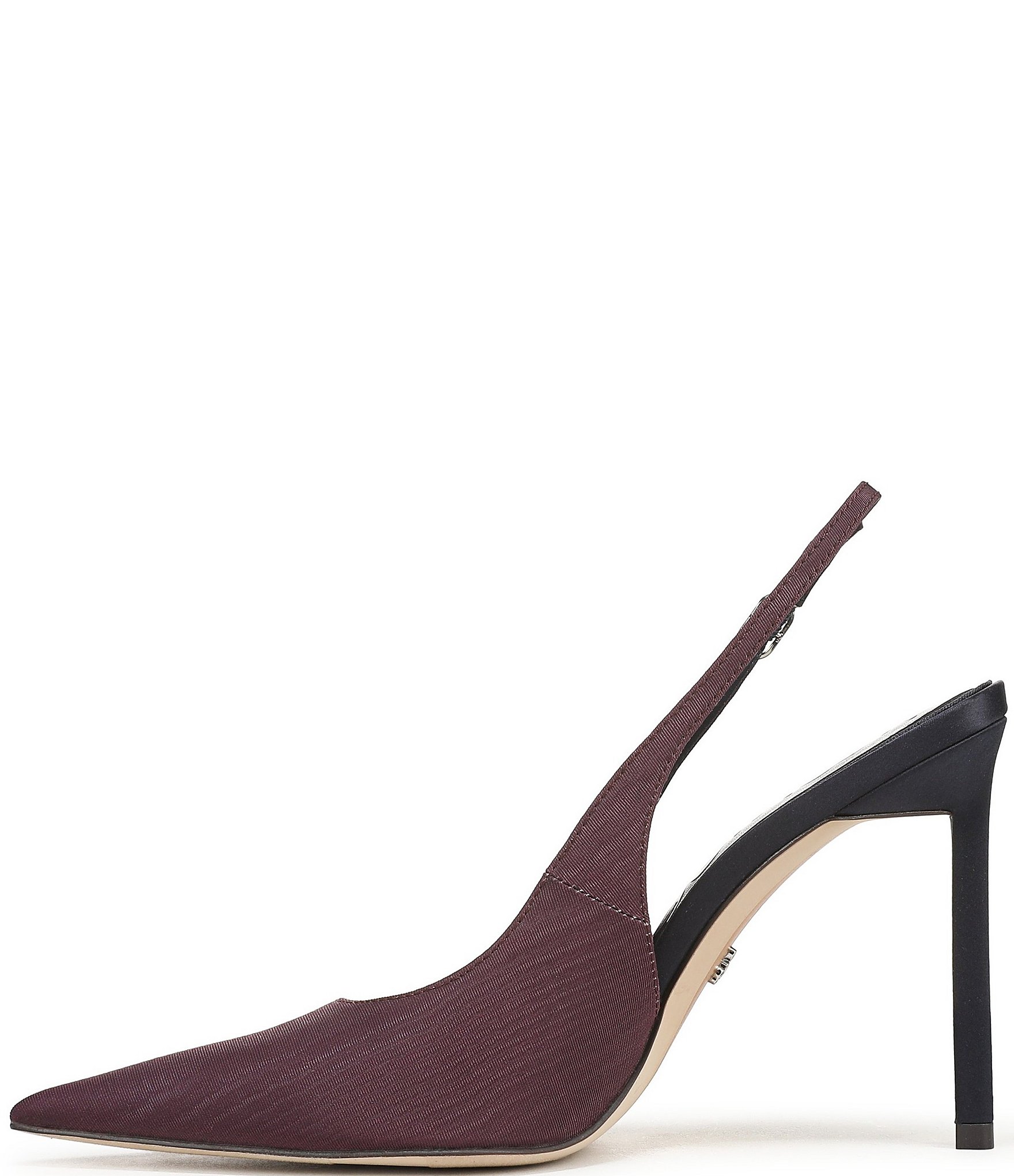 Sam Edelman Tegan Textured Fabric Pointed Toe Stiletto Slingback Pumps