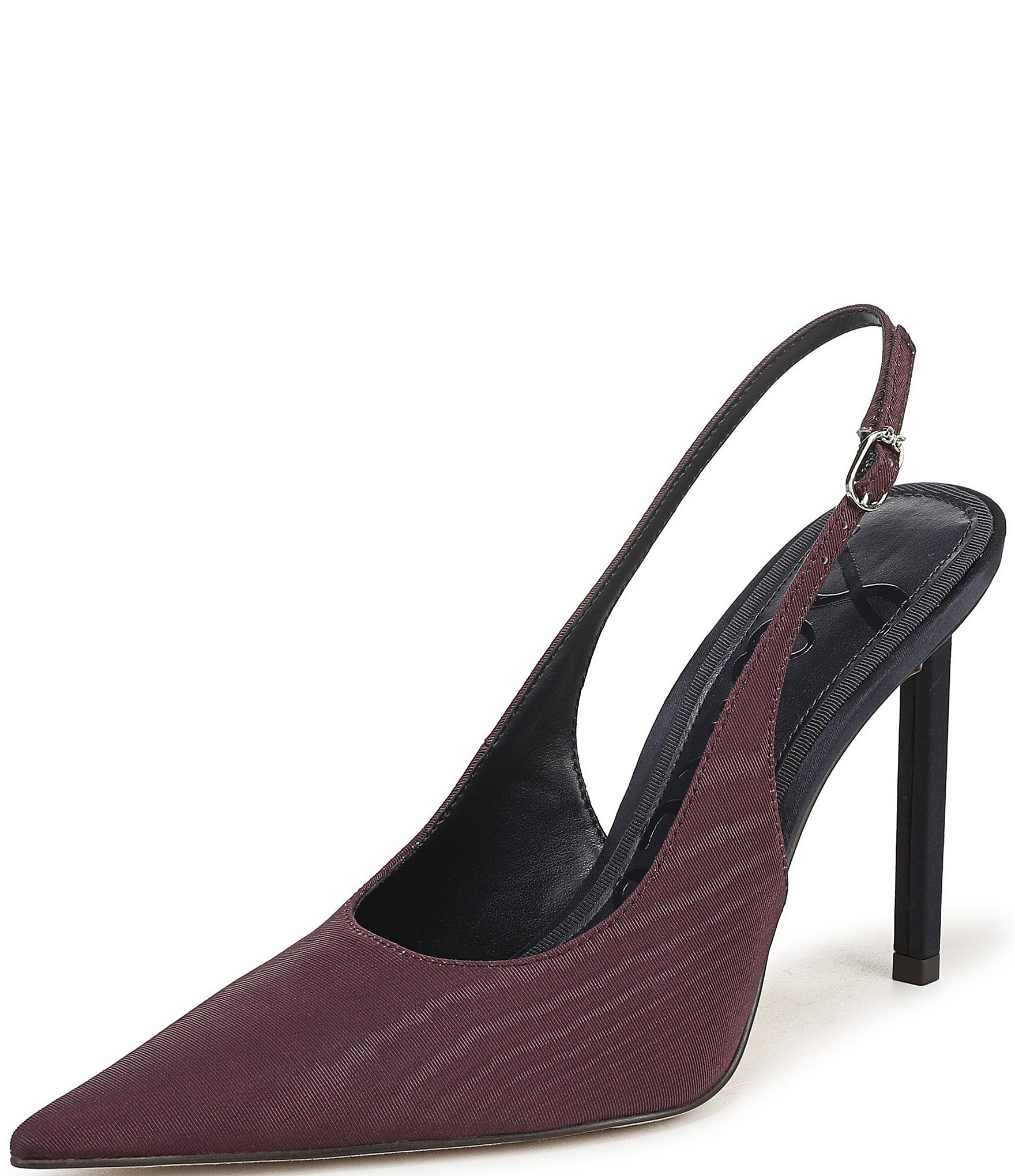 Sam Edelman Tegan Textured Fabric Pointed Toe Stiletto Slingback Pumps