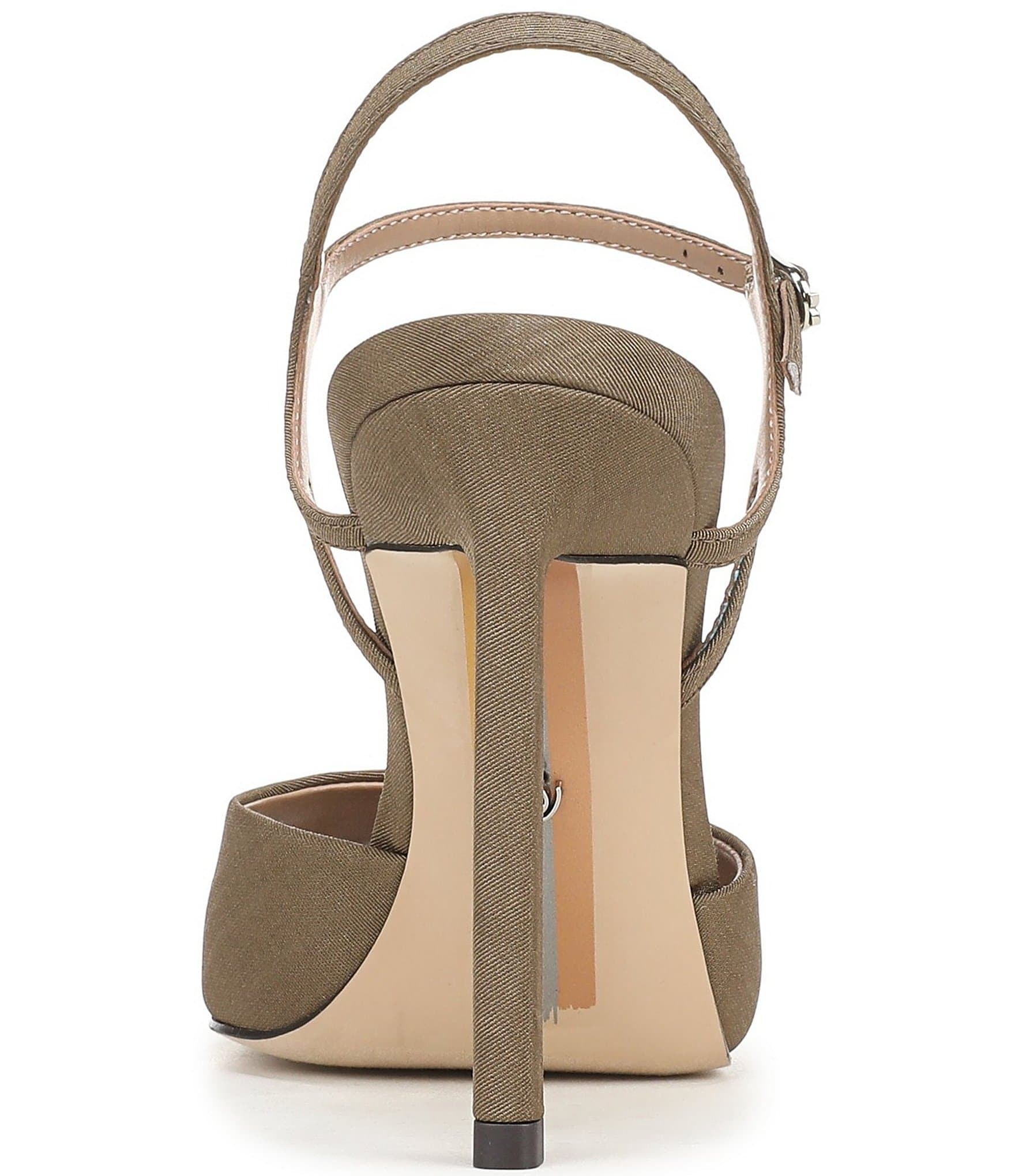 Sam Edelman Tinslie Moire Ankle Strap Pointed Peep Toe Pumps