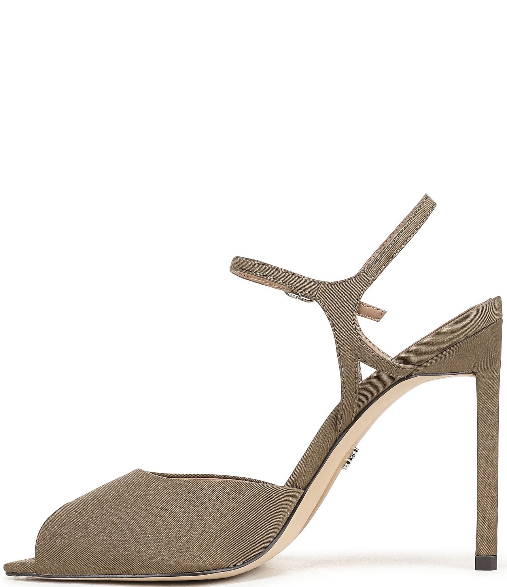 Sam Edelman Tinslie Moire Ankle Strap Pointed Peep Toe Pumps
