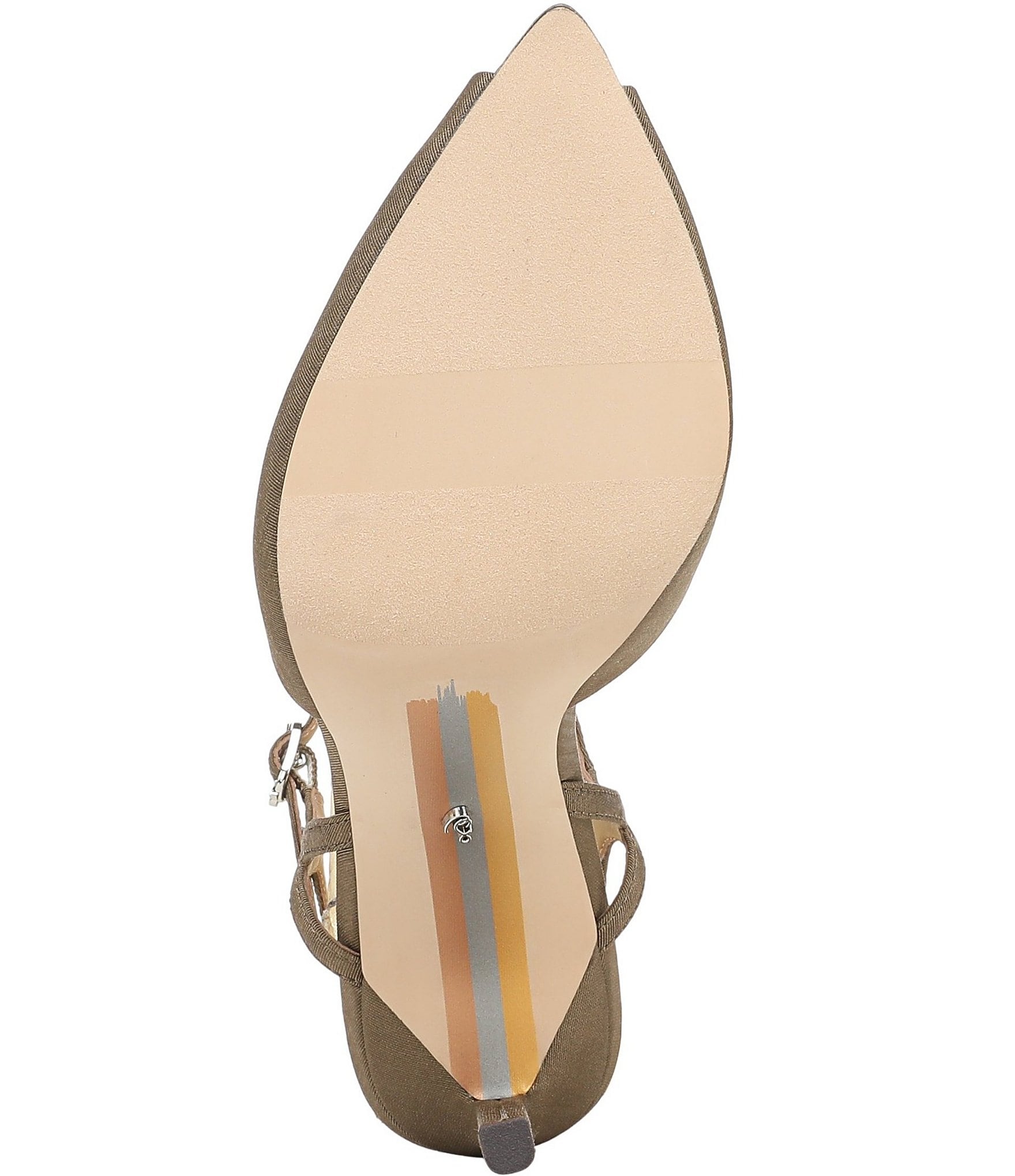 Sam Edelman Tinslie Moire Ankle Strap Pointed Peep Toe Pumps