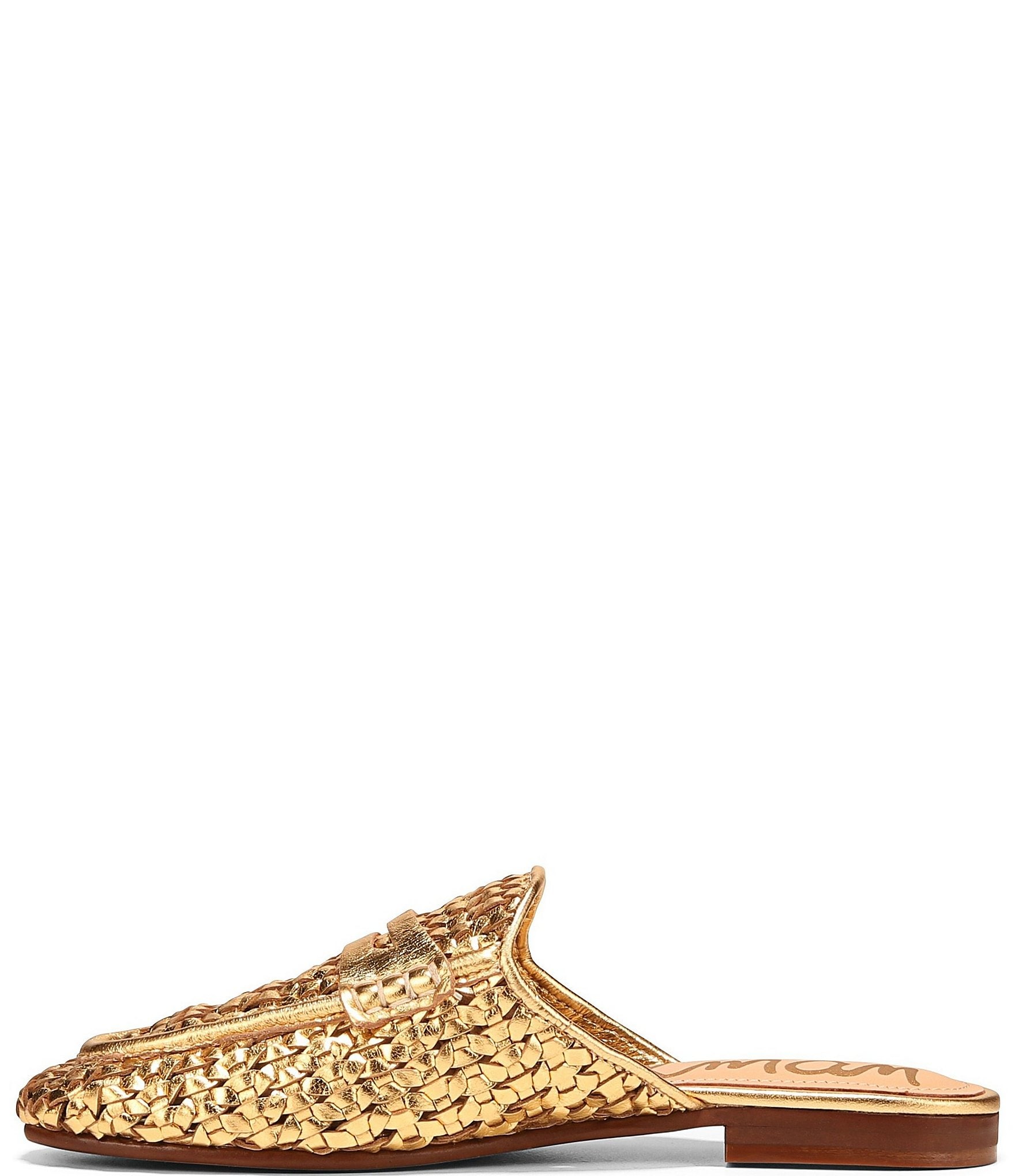 Sam Edelman Tullie Woven Metallic Leather Mules