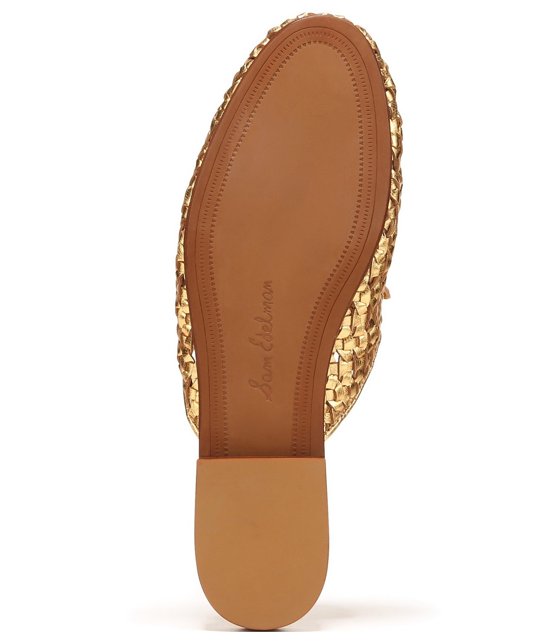 Sam Edelman Tullie Woven Metallic Leather Mules