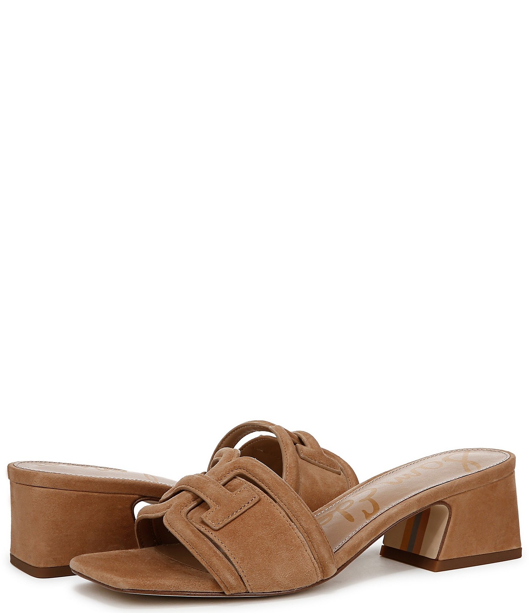 Sam Edelman Waylon Suede Double E Logo Slide Sandals