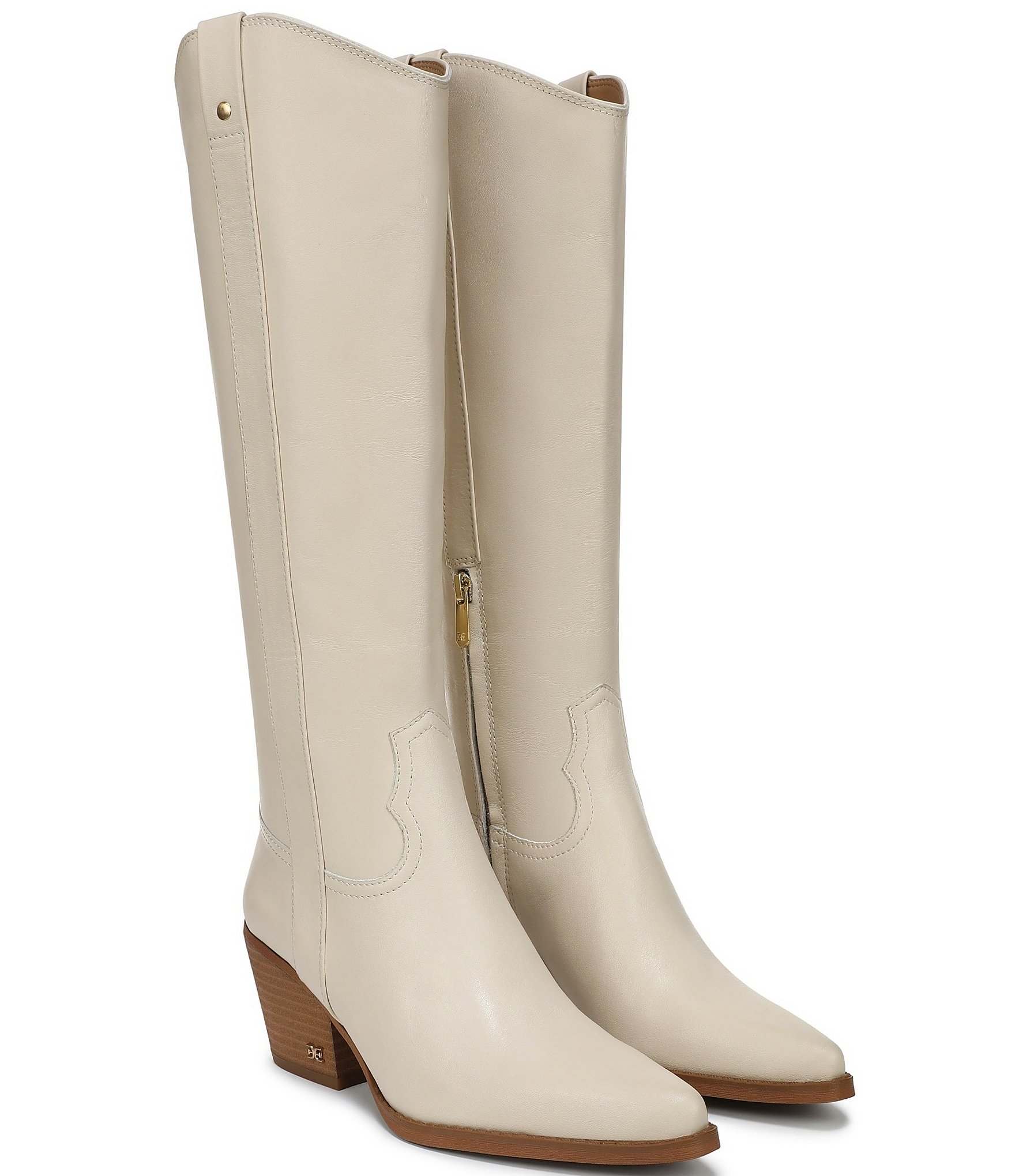 Sam Edelman Wyatt Leather Point Toe Tall Western Boots