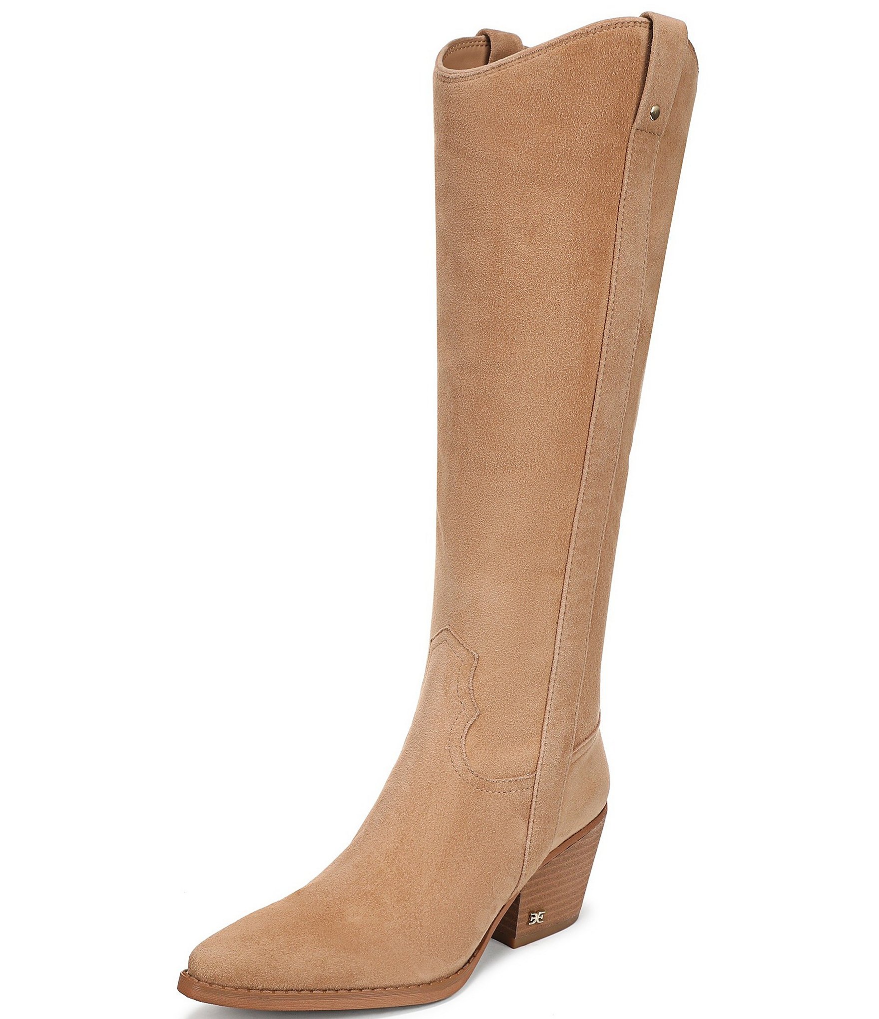 Sam Edelman Wyatt Suede Point Toe Tall Western Boots