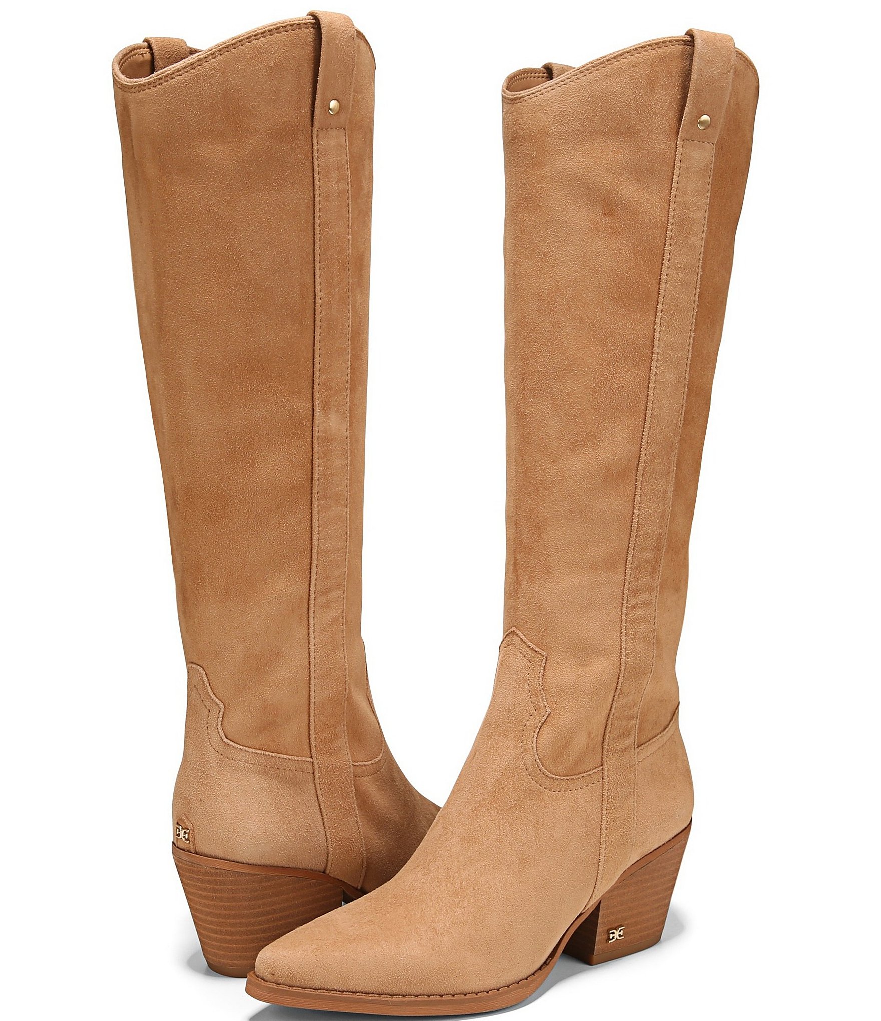 Sam Edelman Wyatt Suede Point Toe Tall Western Boots