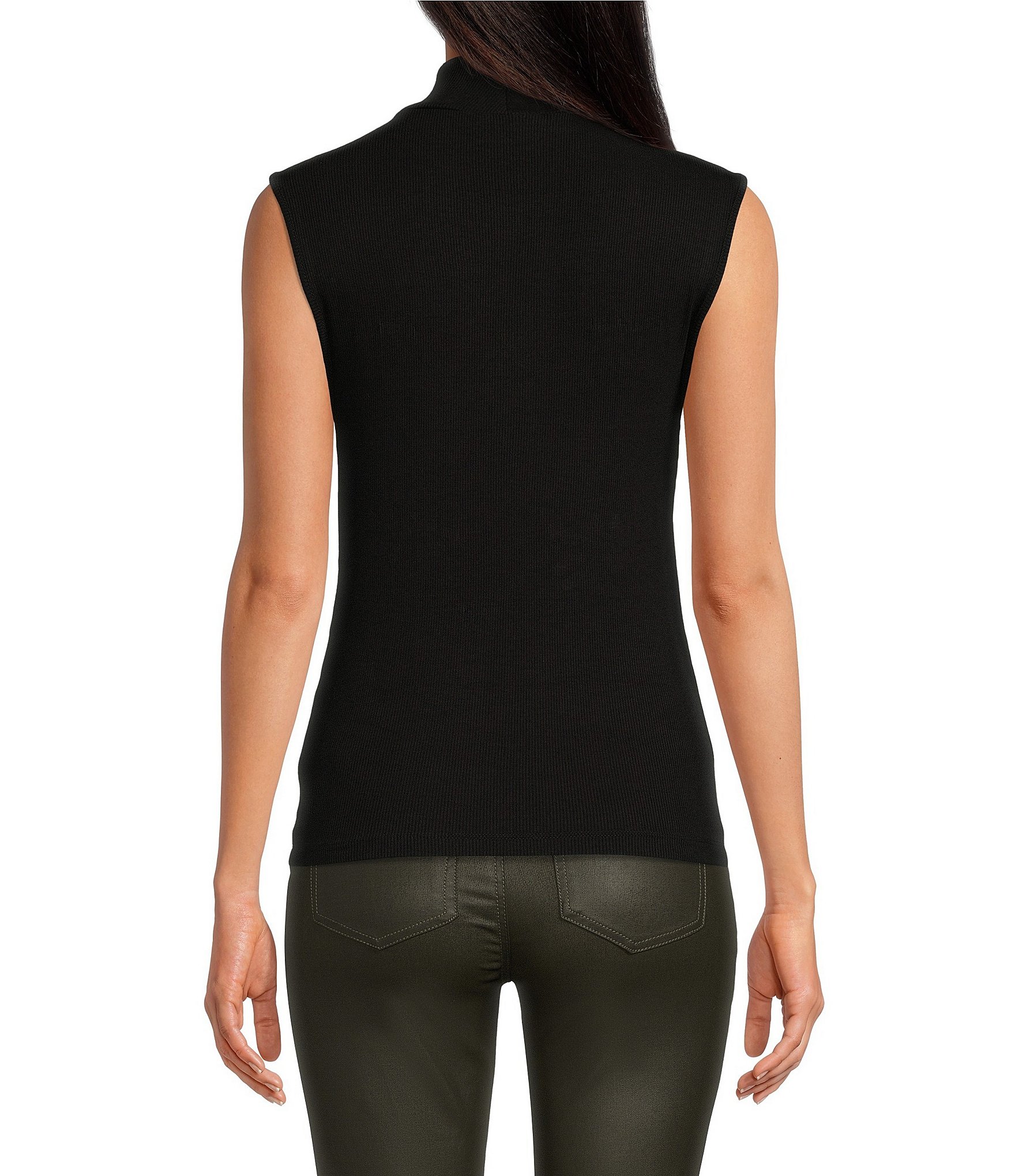 Sanctuary Essential Mock Neck Sleeveless Knit Tank Top