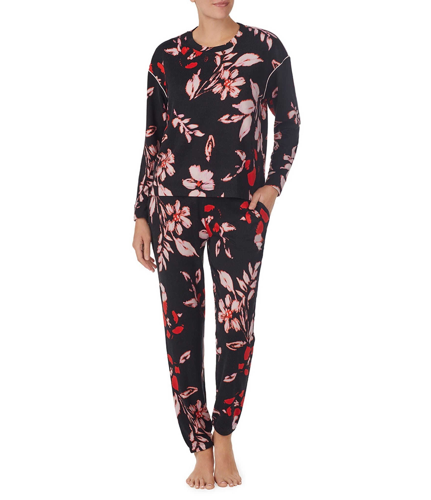 Sanctuary Floral Jersey Knit Top & Jogger Pajama Set