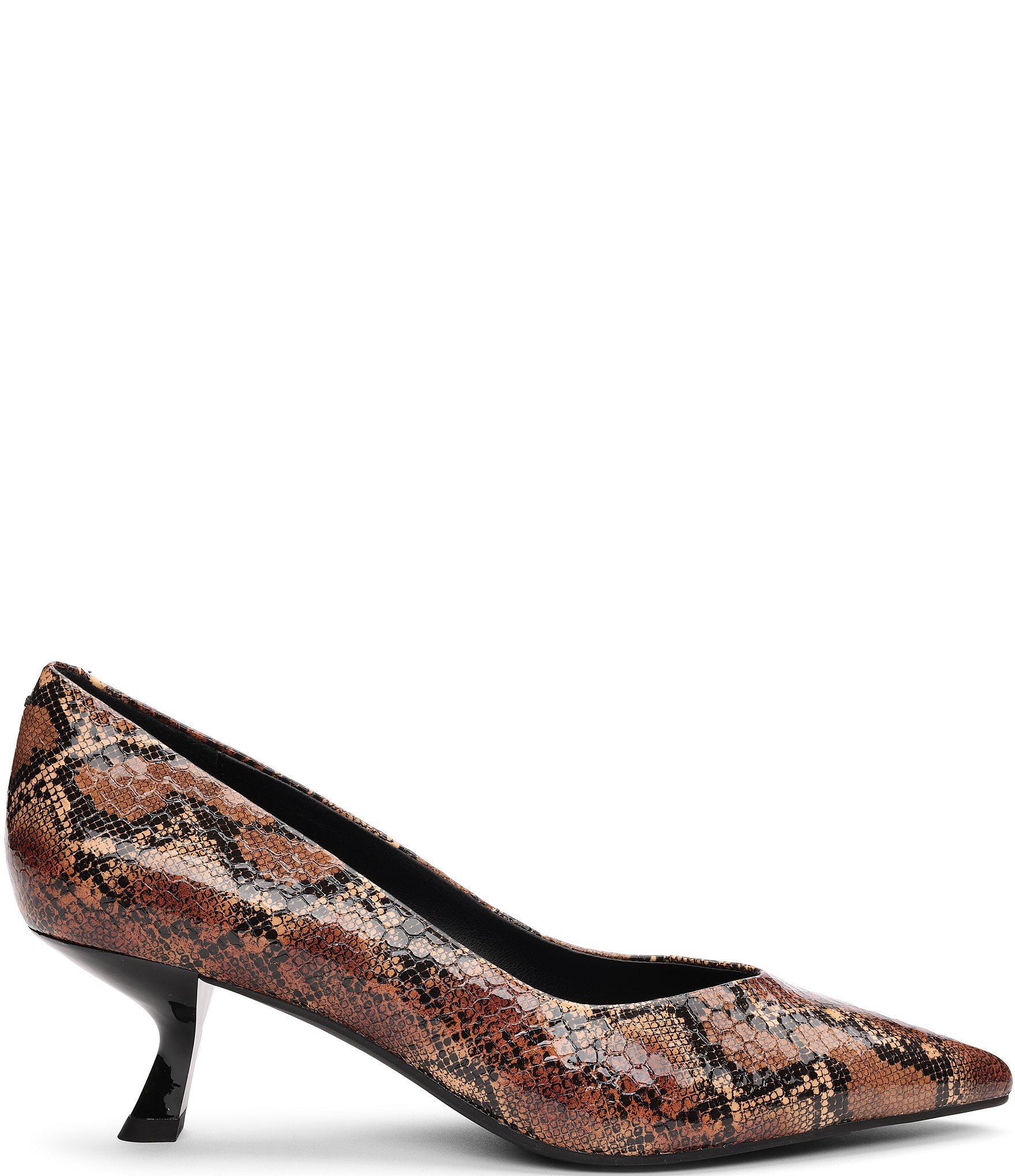 Sanctuary Padma Embossed Gloss Snake Print Leather Pumps