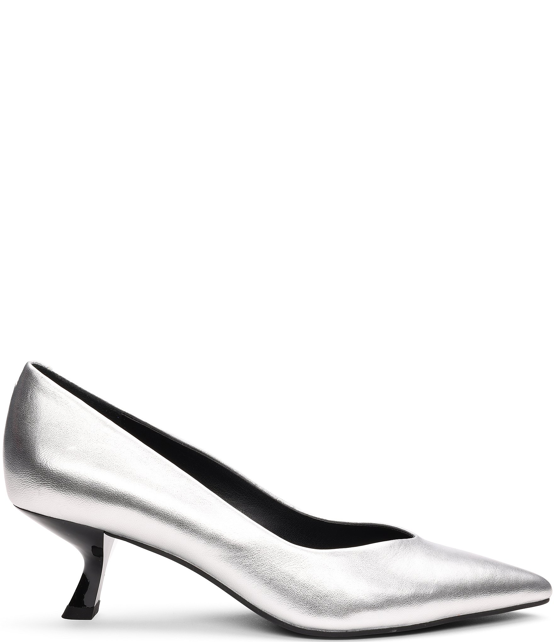 Sanctuary Padma Metallic Leather Kitten Heel Pumps