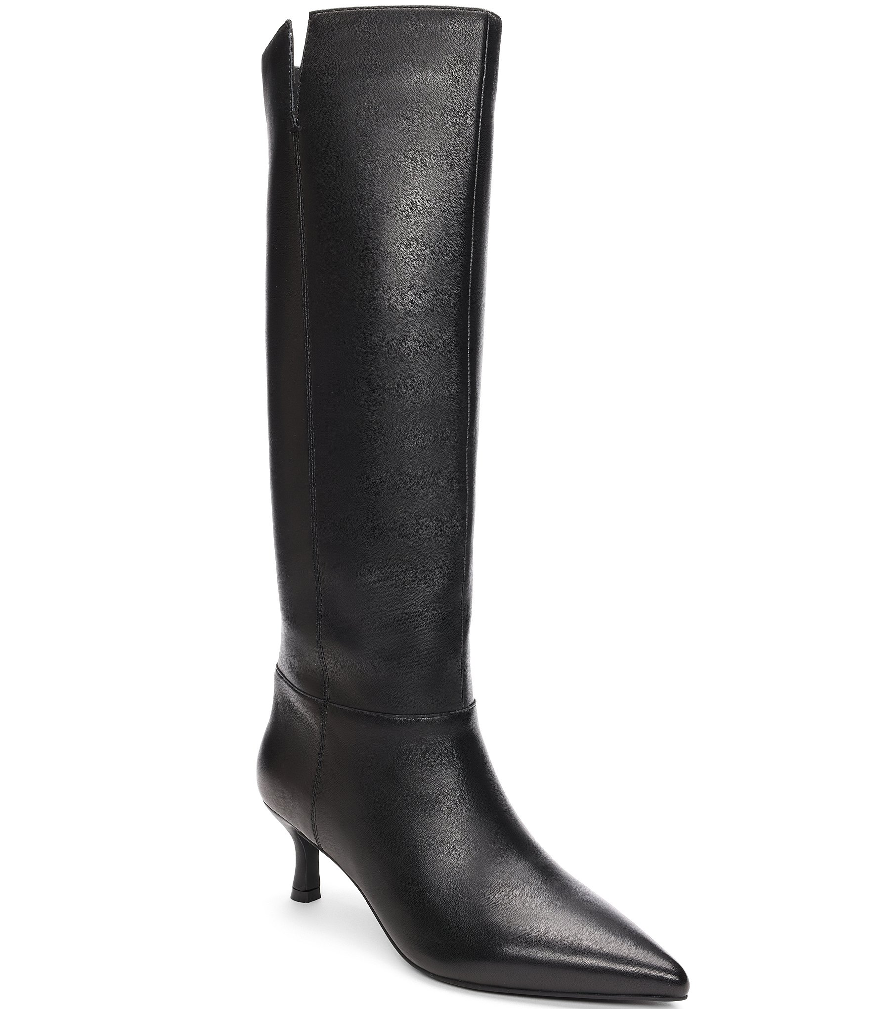 Sanctuary Phoenix Leather Kitten Heel Tall Boots