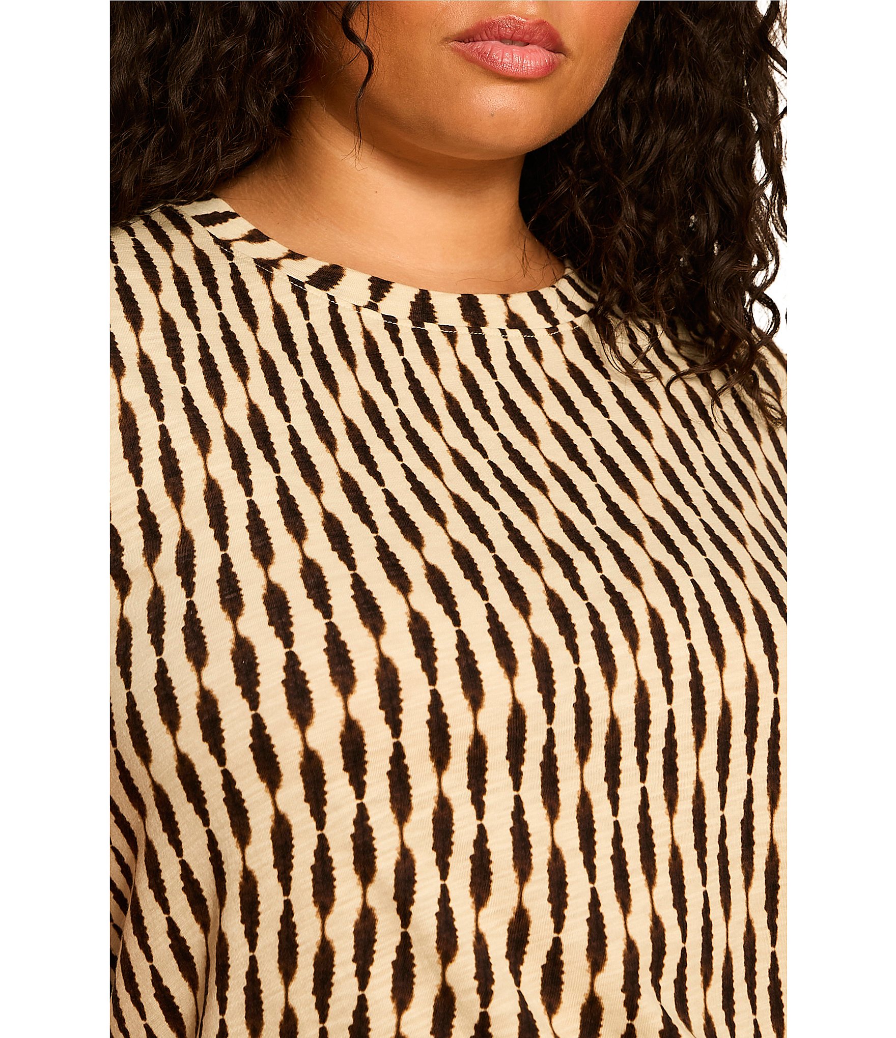 Sanctuary Plus Size The Perfect Tee Printed Crew Neck Short Sleeve Top