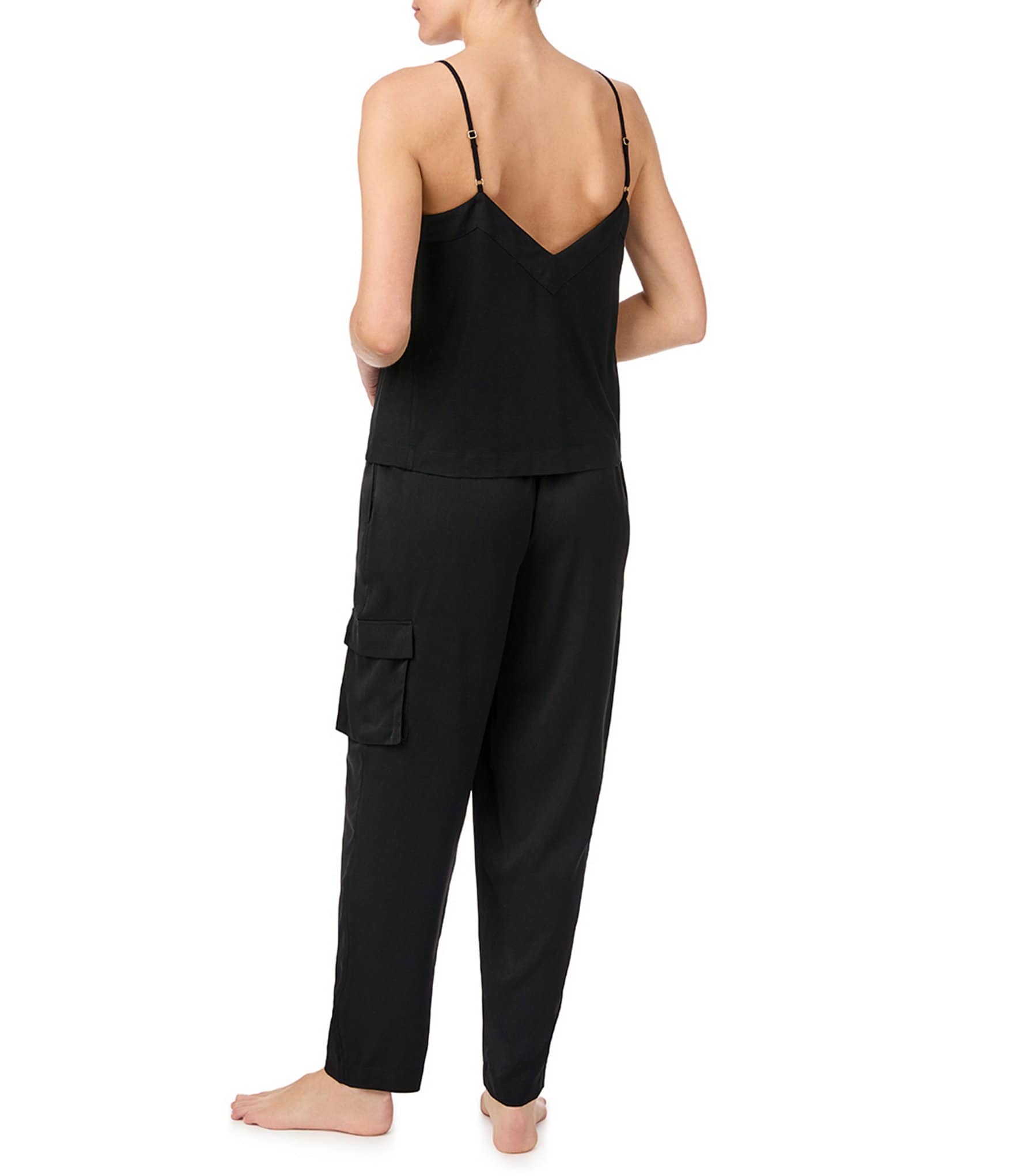 Sanctuary Sleeveless Tank & Cargo Pant Knit Lounge Set