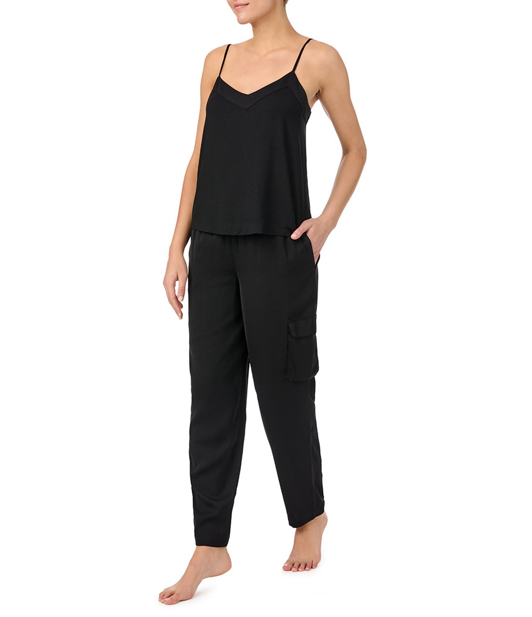 Sanctuary Sleeveless Tank & Cargo Pant Knit Lounge Set