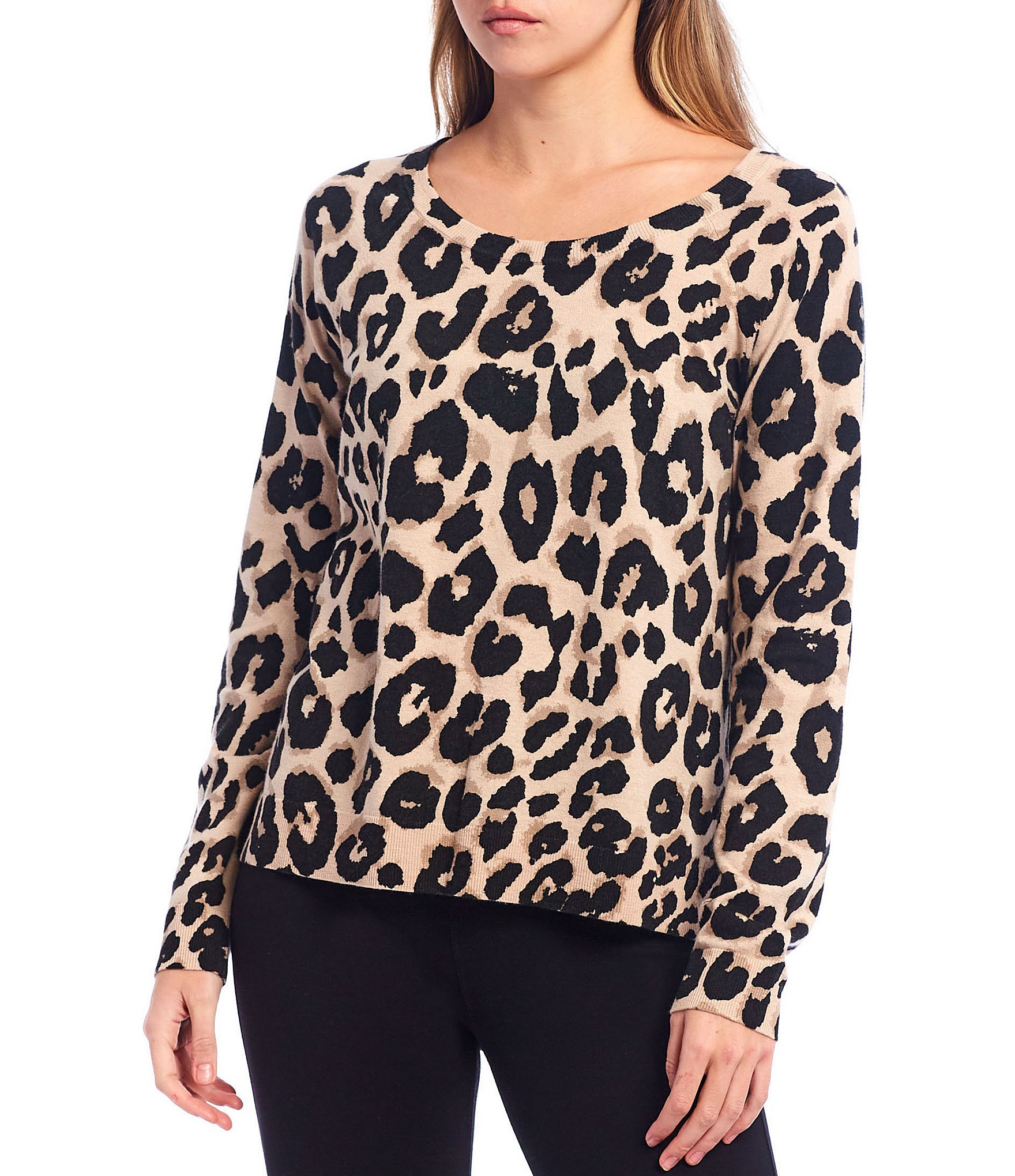 high low leopard top