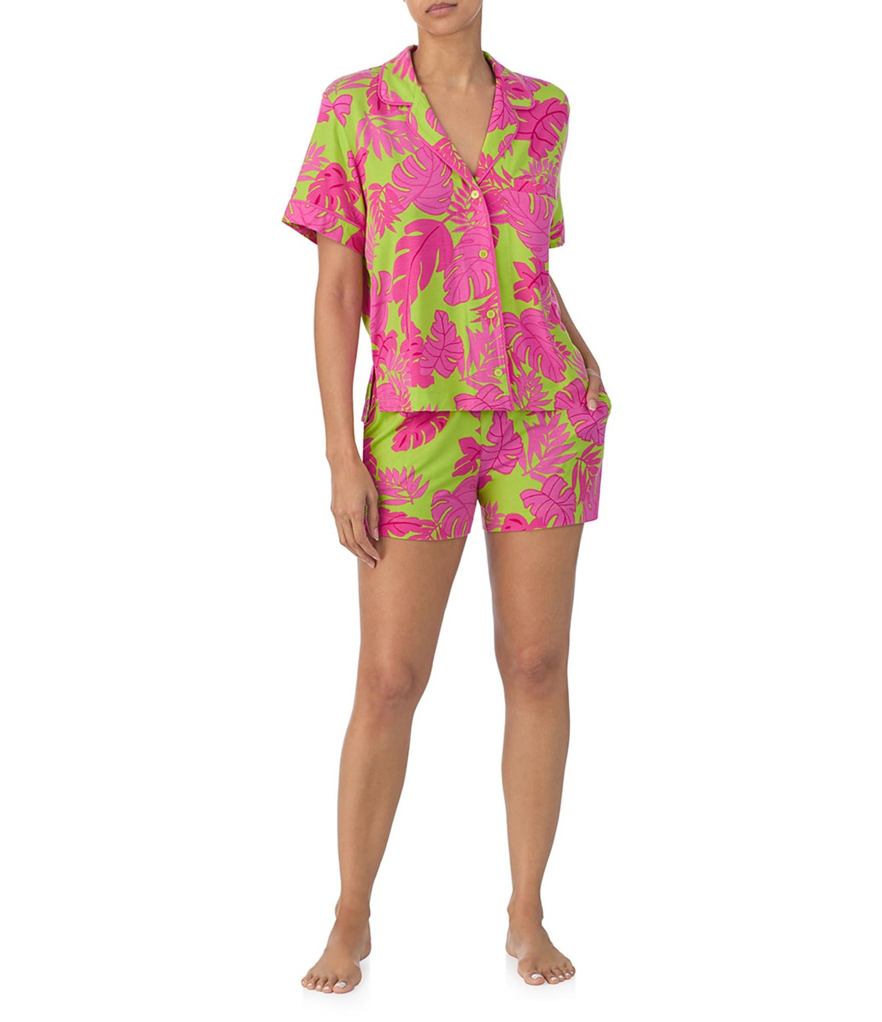 KP Print Short Sleeve Pajama Set (Natural Fishing Flies) - 2 Years