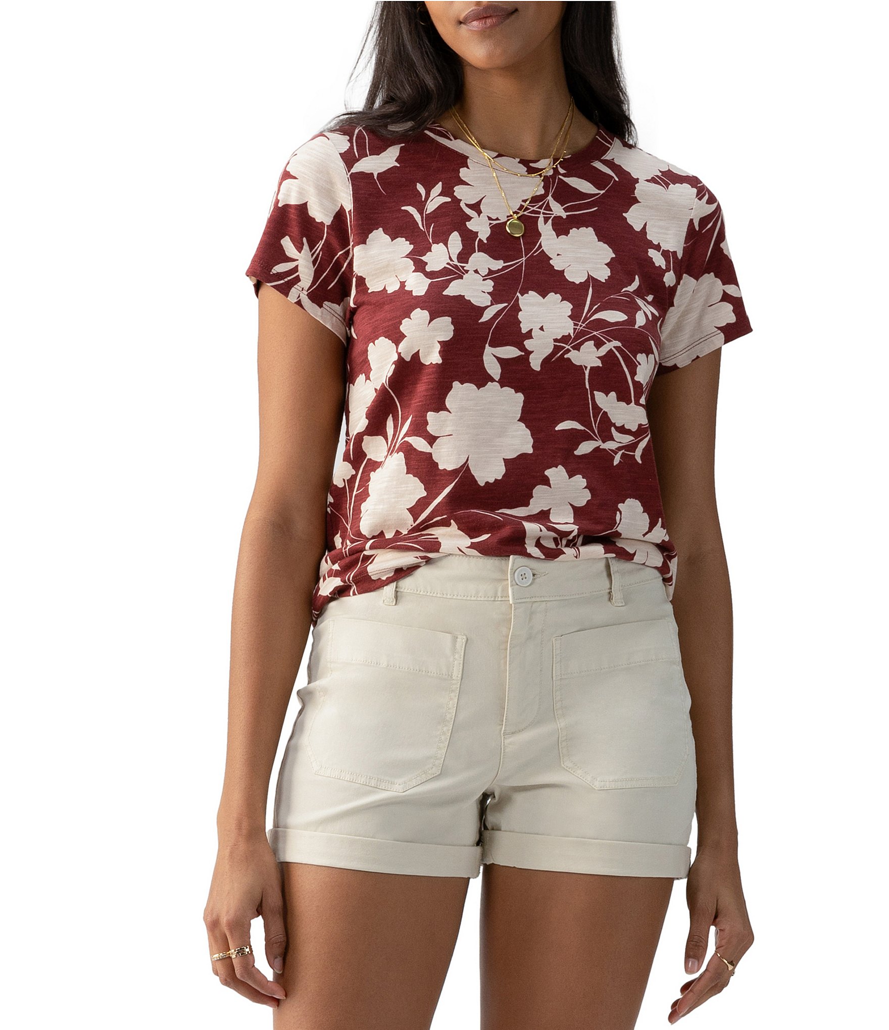 Sanctuary The Perfect Printed Crew Neck Short Sleeve Tee | Dillard's