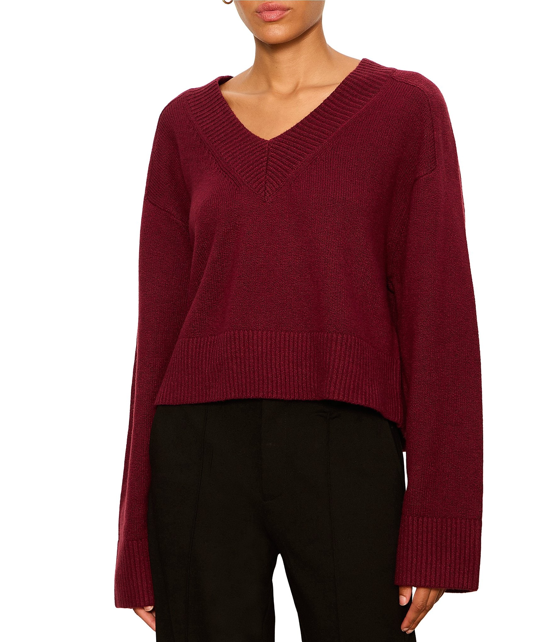 Sanctuary Vanna V-Neck Long Sleeve Sweater