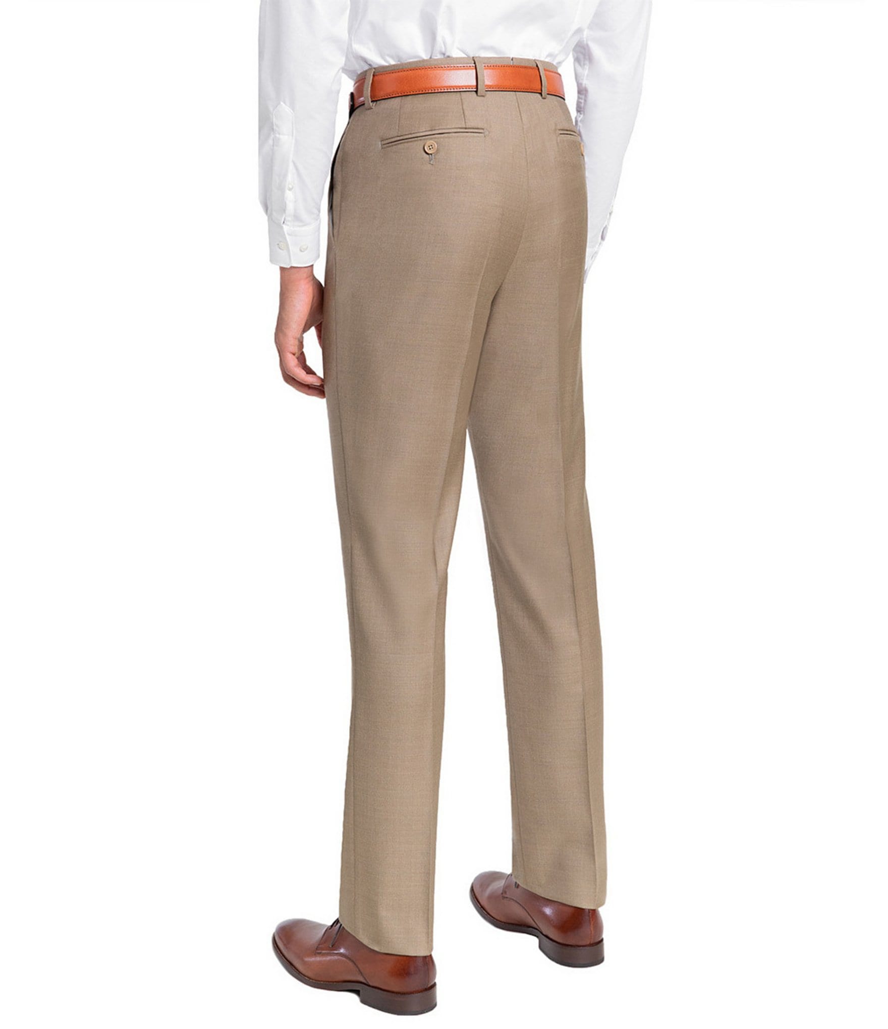 Santorelli Loro Piana® Modern Fit Flat Front Dress Pants