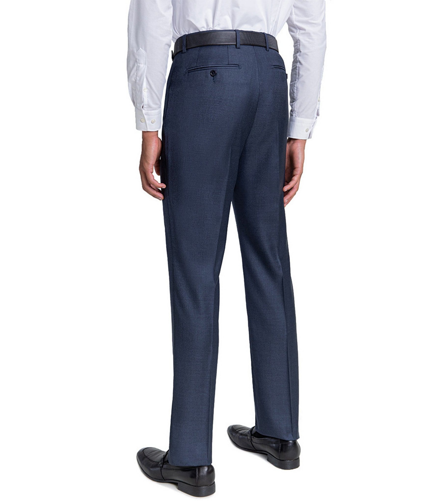 Santorelli Loro Piana® Modern Fit Flat Front Dress Pants