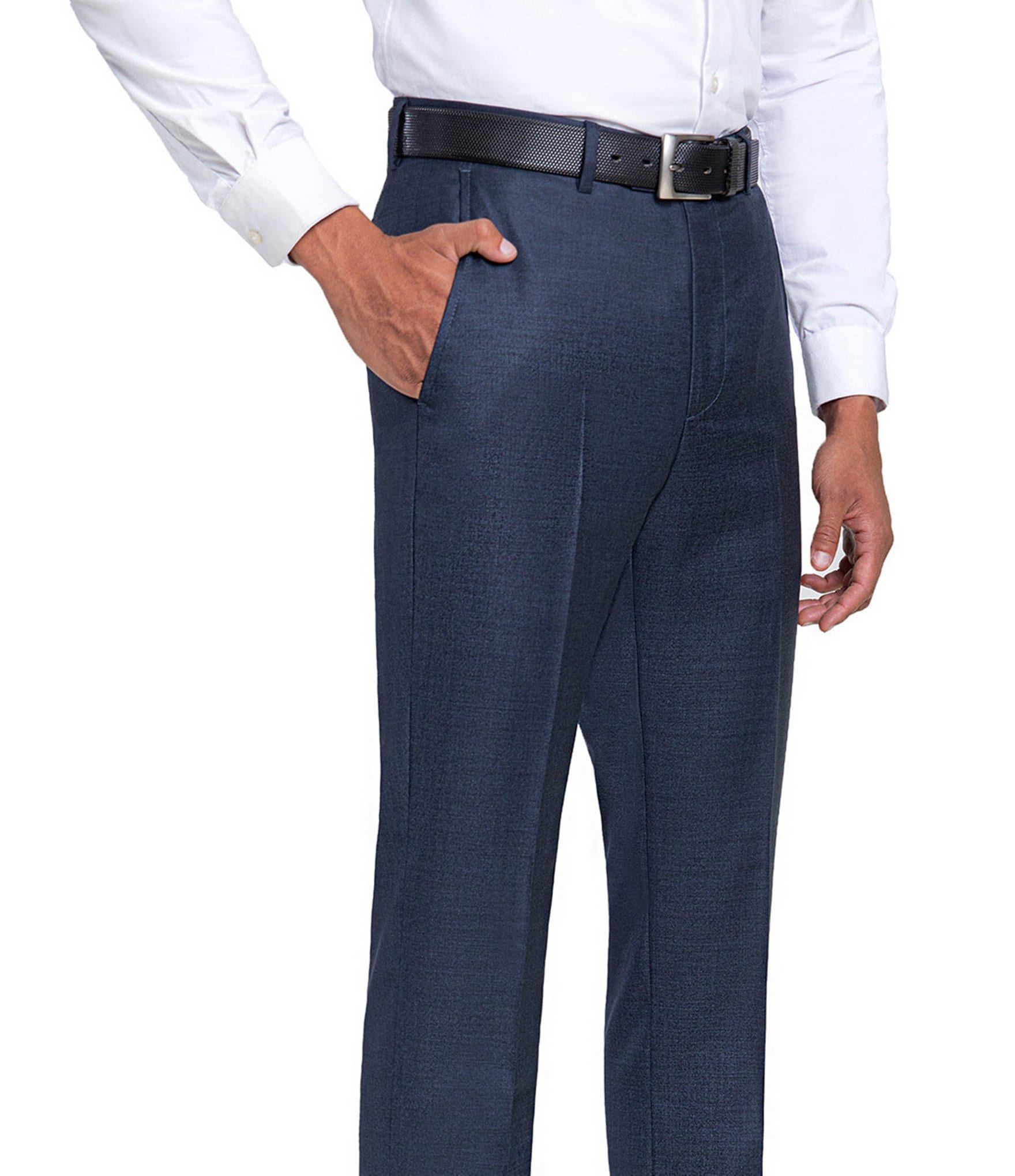 Santorelli Loro Piana® Modern Fit Flat Front Dress Pants