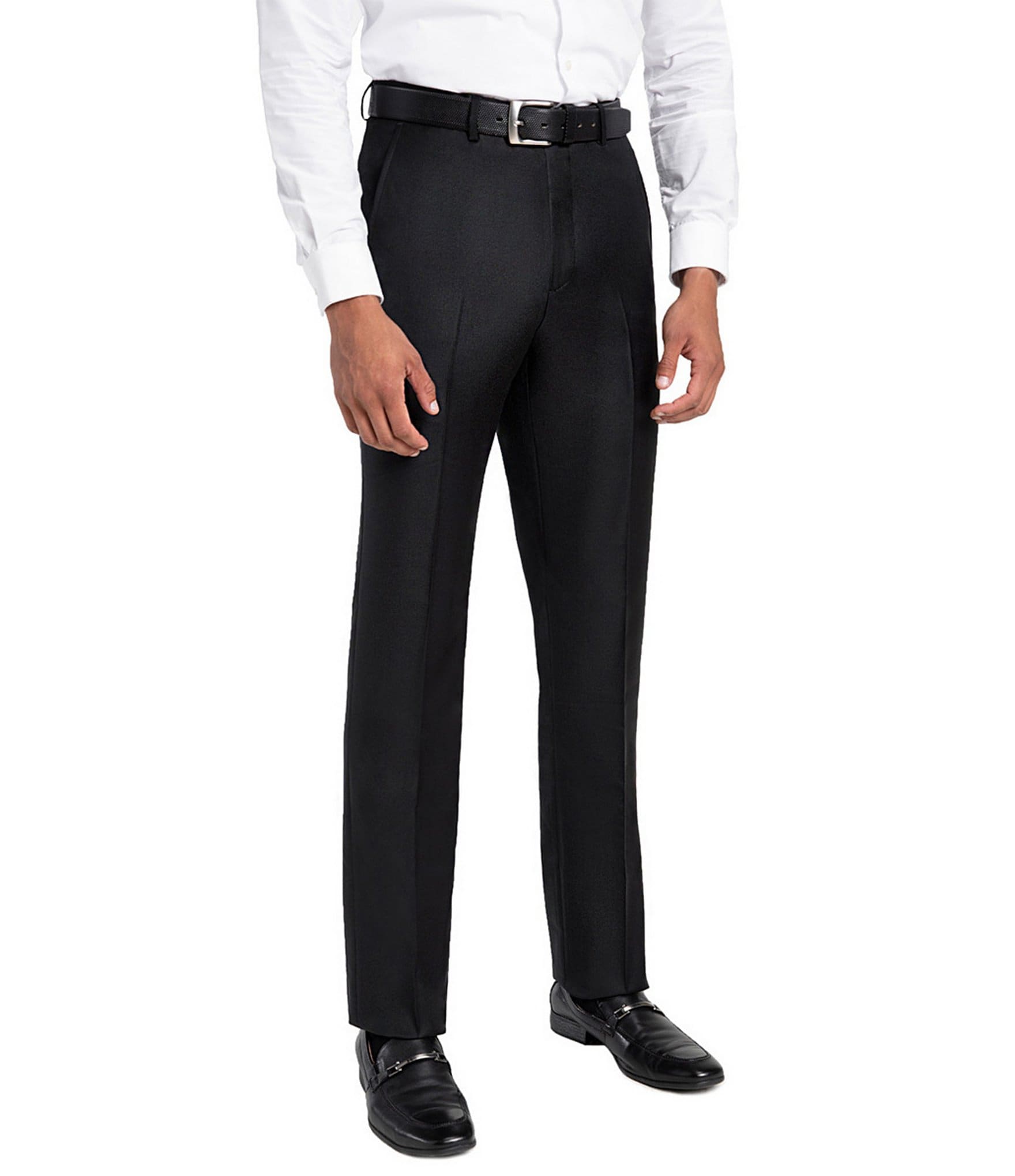 Santorelli Loro Piana® Modern Fit Flat Front Dress Pants | Dillard's